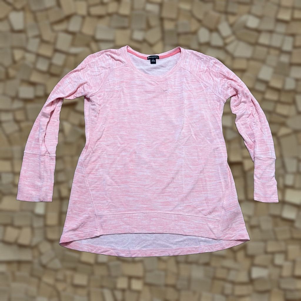 Champion Champion Shirt Women Large Pink Long Sleeve Crew Neck T-Shirt, Regular Fit, Casual, Pullover, Short Words from original title Size L / US 10 / IT 46 - 1 Thumbnail