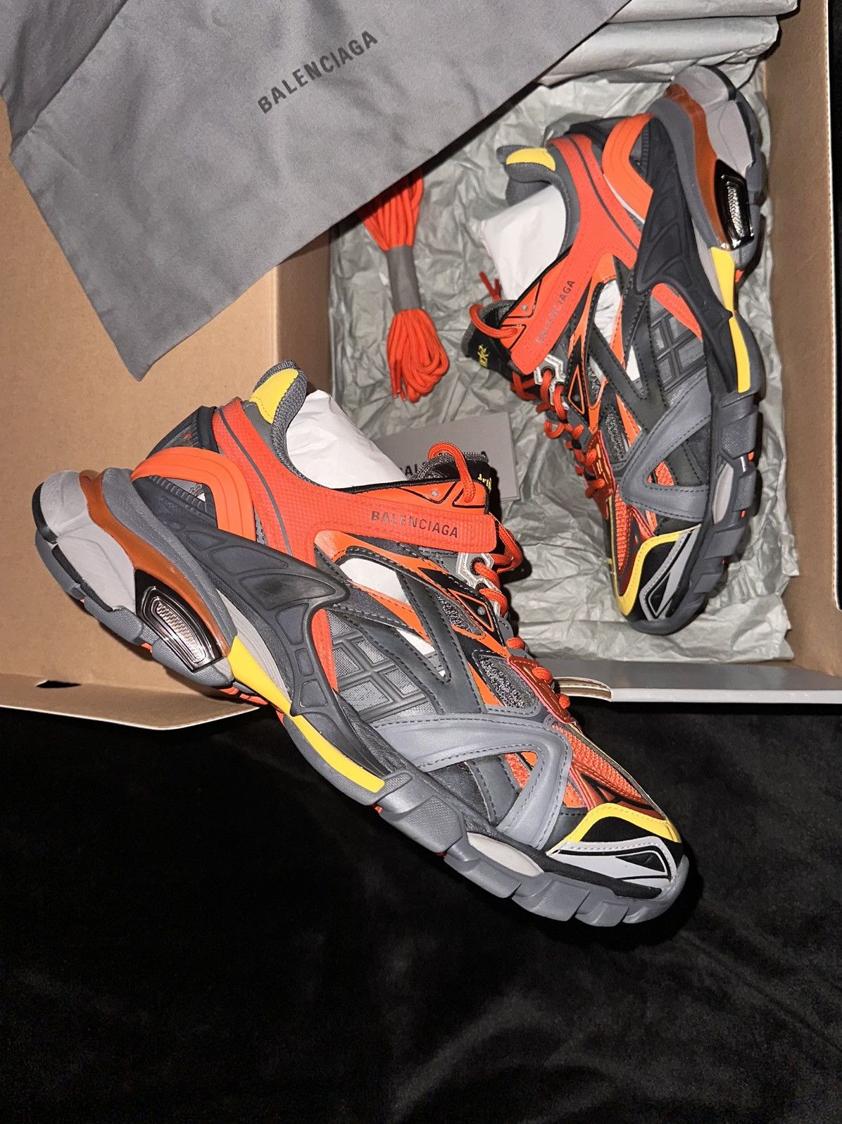 Balenciaga Balenciaga Track 2 “Gray/Orange” Size US 8 / EU 41 - 1 Thumbnail