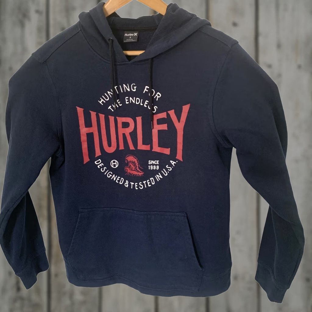 Hurley HURLEY Hoodie Mens Size Small Navy Blue Pullover Logo Hooded Sweatshirt Size US S / EU 44-46 / 1 - 1 Thumbnail