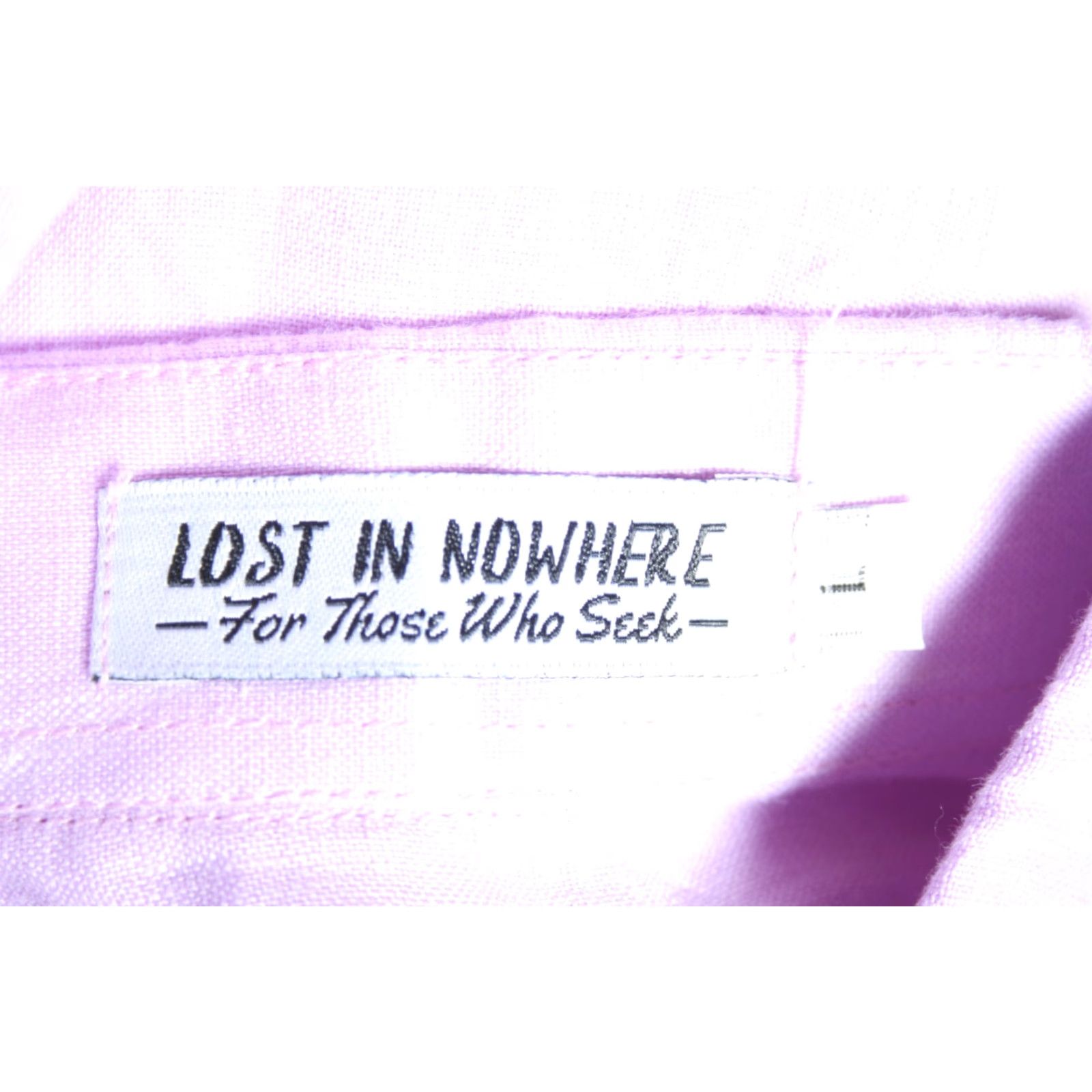 Vintage LOST IN NOWHERE Light Lilac Purple Linen Short Sleeve Button Front Shirt Sz. L Mens Shirt Size US L / EU 52-54 / 3 - 6 Thumbnail