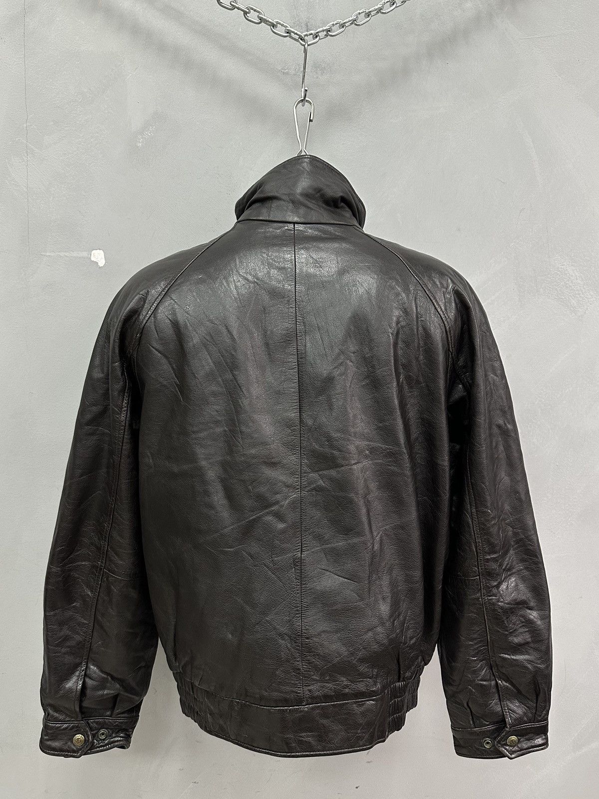 London Fog Vintage Leather Jacket Faded DISTRESSED Diesel Y2k Avirex Size US S / EU 44-46 / 1 - 6 Thumbnail