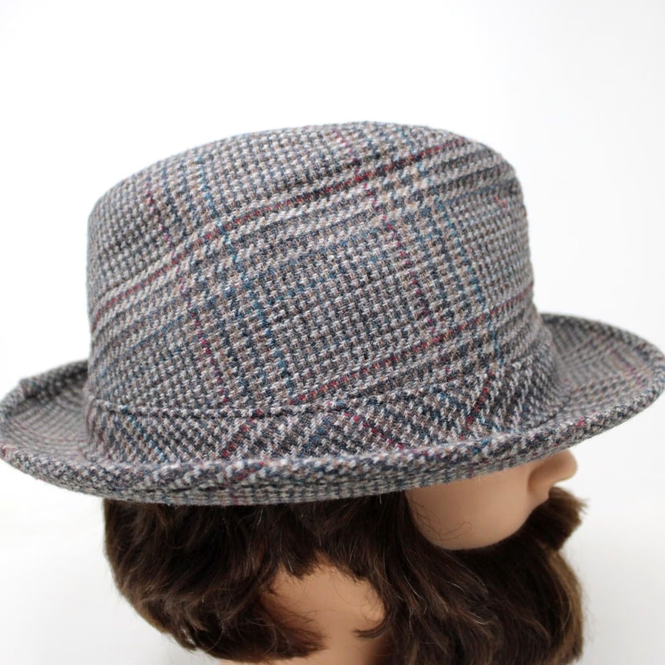 Stetson VINTAGE Stetson Fedora Hat Cap Mens size 7 1/4 Gray & Red Wool Blend Classic Casual Size ONE SIZE - 4 Thumbnail