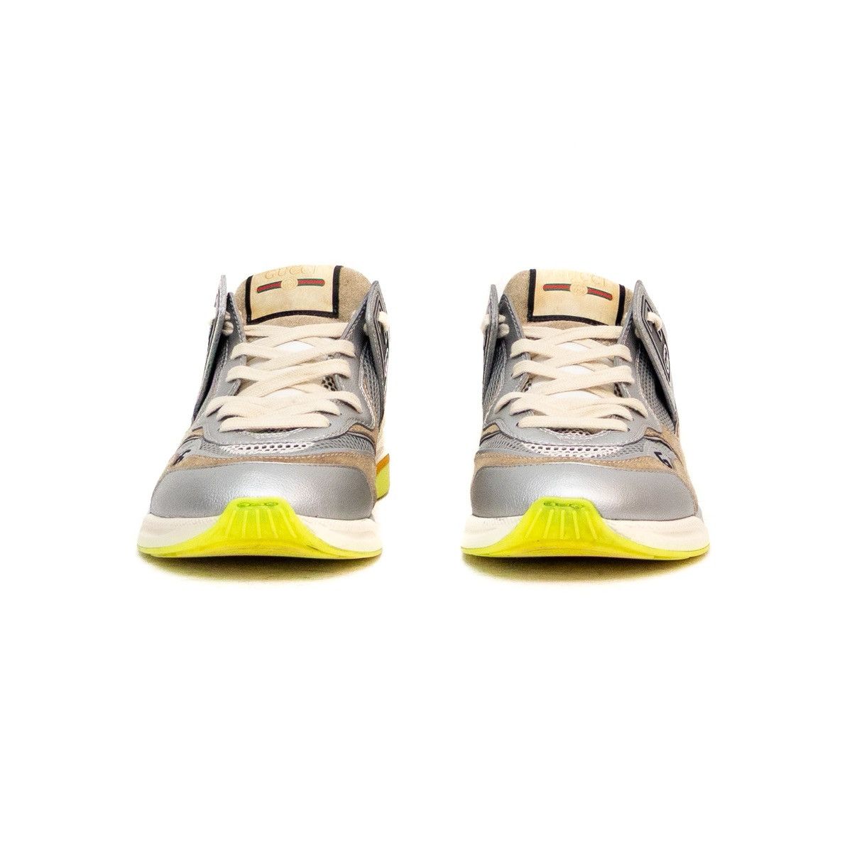 Gucci Gucci Grey / Beige Suede and Mesh Ultrapace Sneakers SizeUS9 Size US 9 / EU 42 - 5 Thumbnail