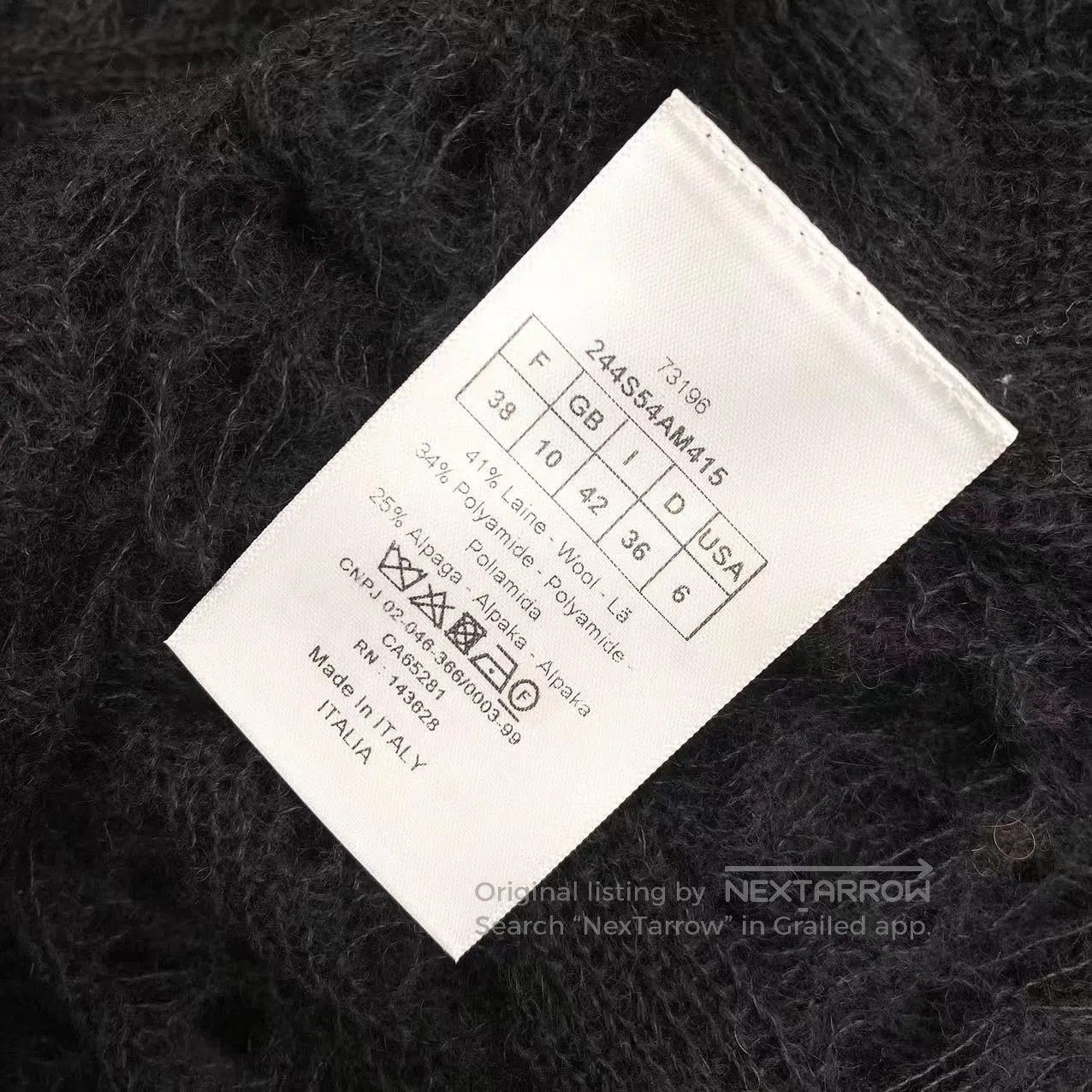 Dior black lace knitted sweater from Dior. Size US M / EU 48-50 / 2 - 5 Thumbnail