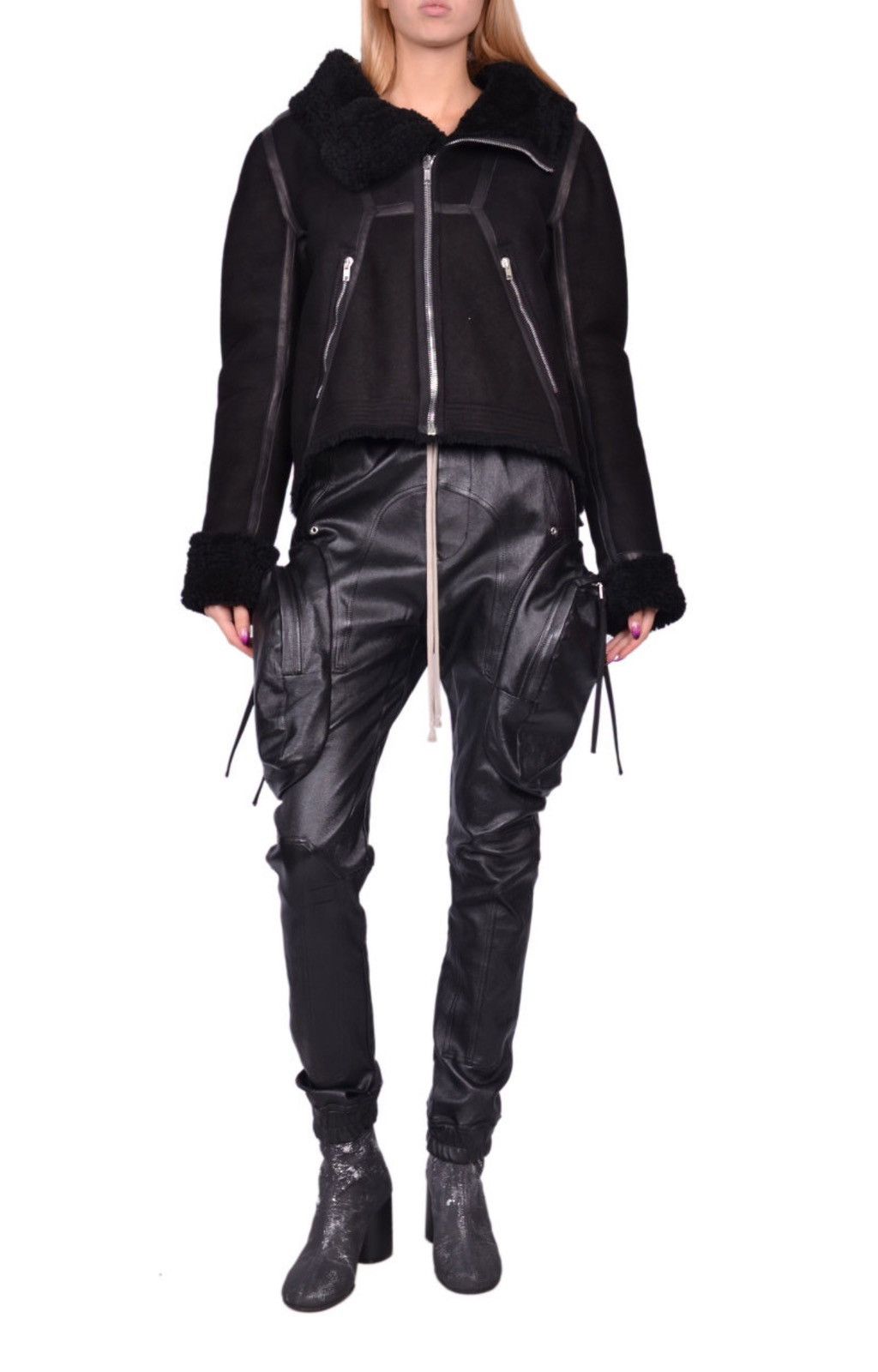 Rick Owens Last Size Rick Owens Cropped Shearling Fur Coat Size S / US 4 / IT 40 - 5 Thumbnail
