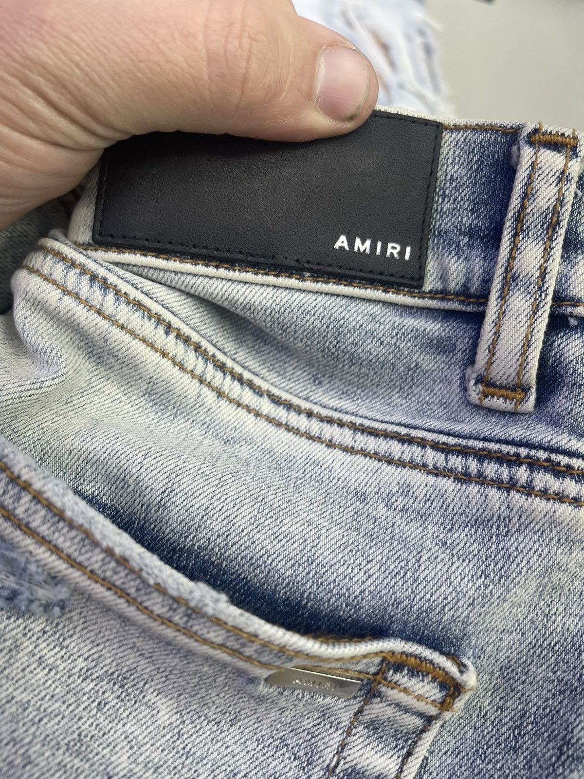 Amiri Amiri MX1 Light blue jean ( black parch) Size US 32 / EU 48 - 6 Thumbnail