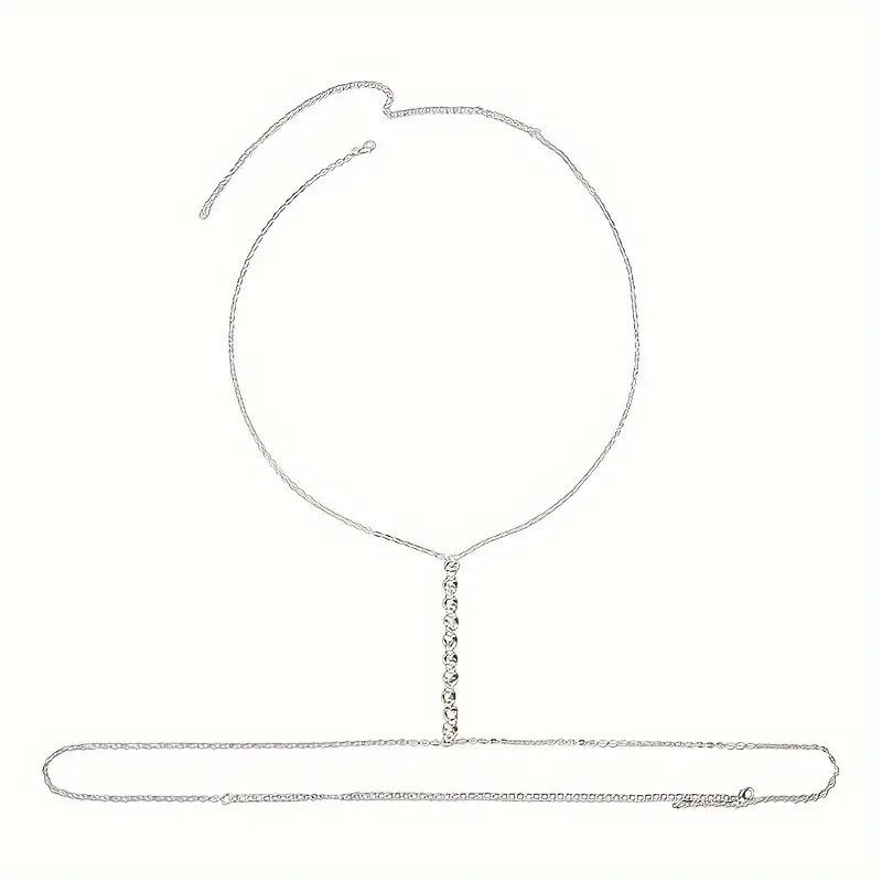 Other Sexy Rhinestone Heart Body Chain Necklace Bling Lingerie Size ONE SIZE - 7 Thumbnail