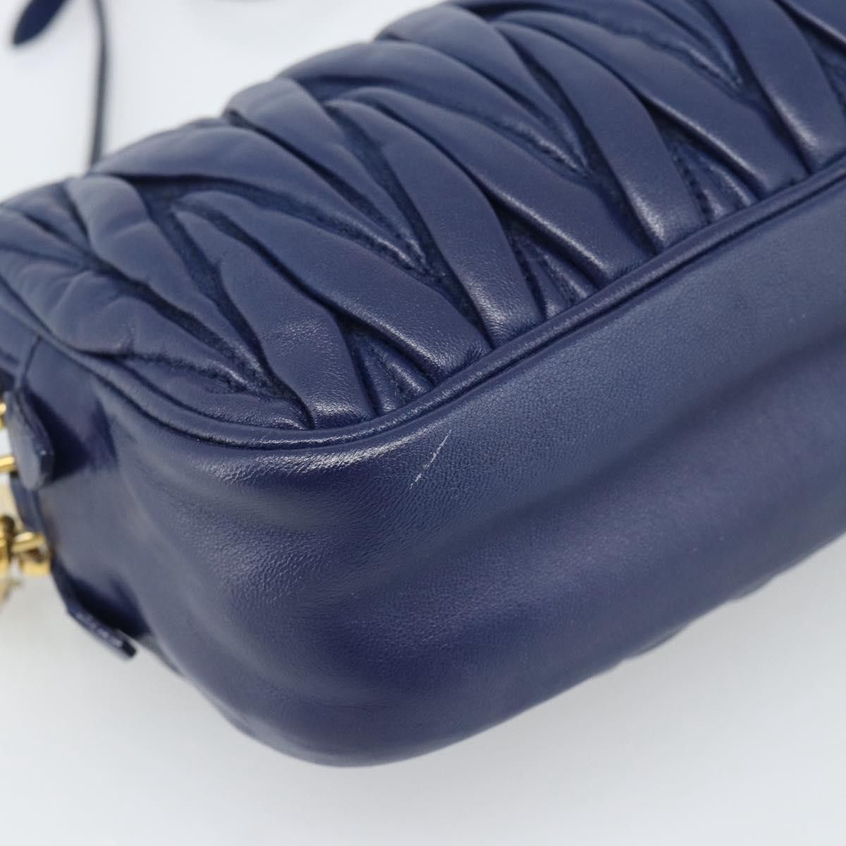 Miu Miu Borsa a tracolla Miu Miu Matelassé in pelle blu e oro, Size ONE SIZE - 11 Thumbnail