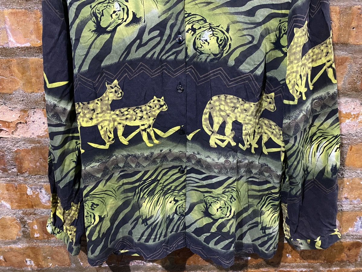 Japanese Brand × Toyo Enterprises × Vintage 1980’s ES Japan Silk tiger Animal print Size M / US 6-8 / IT 42-44 - 4 Thumbnail