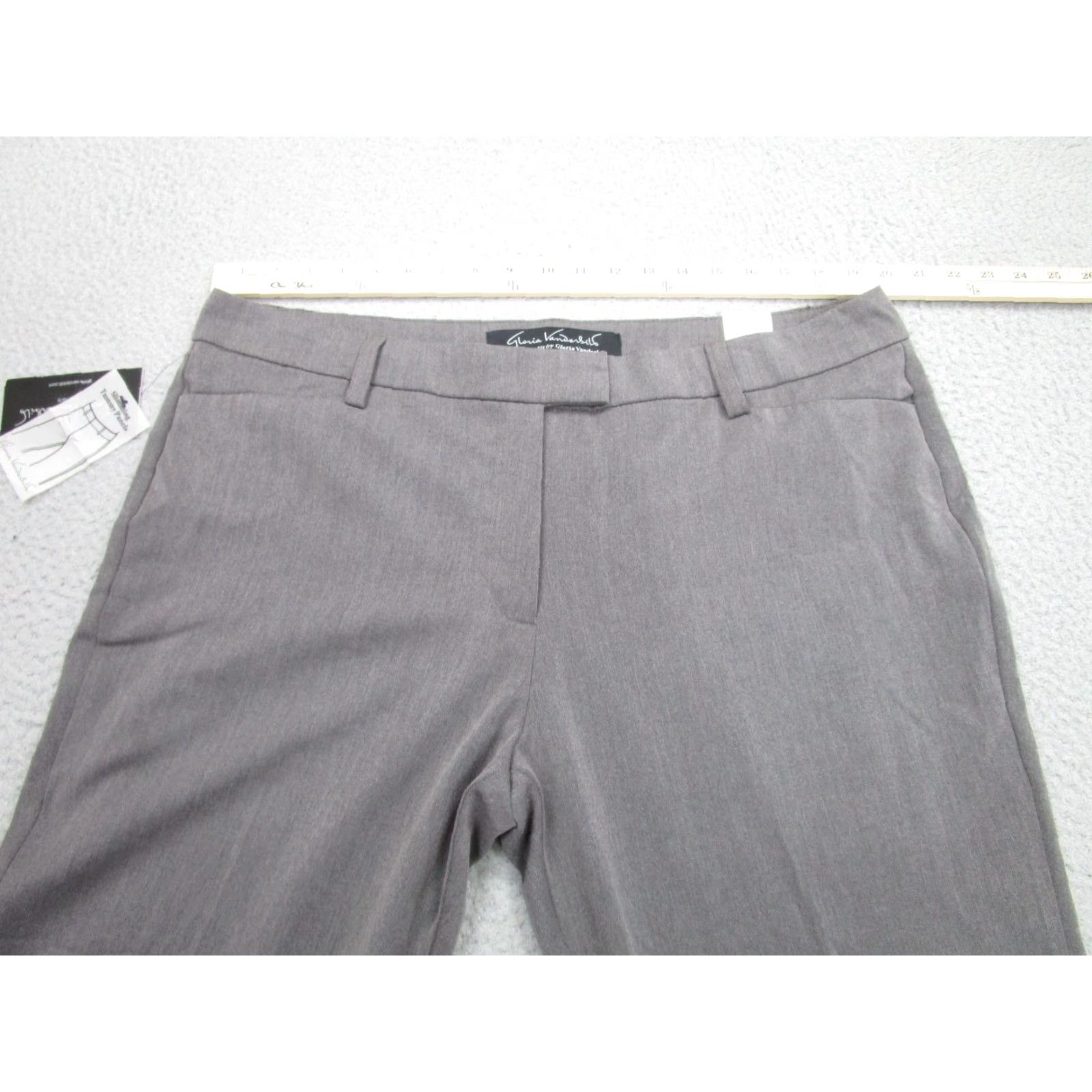 Gloria Vanderbilt Gloria Vanderbilt Dress Pants Womens 18 Gray Stretch Slimming Tummy Panels Dress Pants Womens Gray Heather 18 Slacks Size 40" / US 18 - 5 Thumbnail
