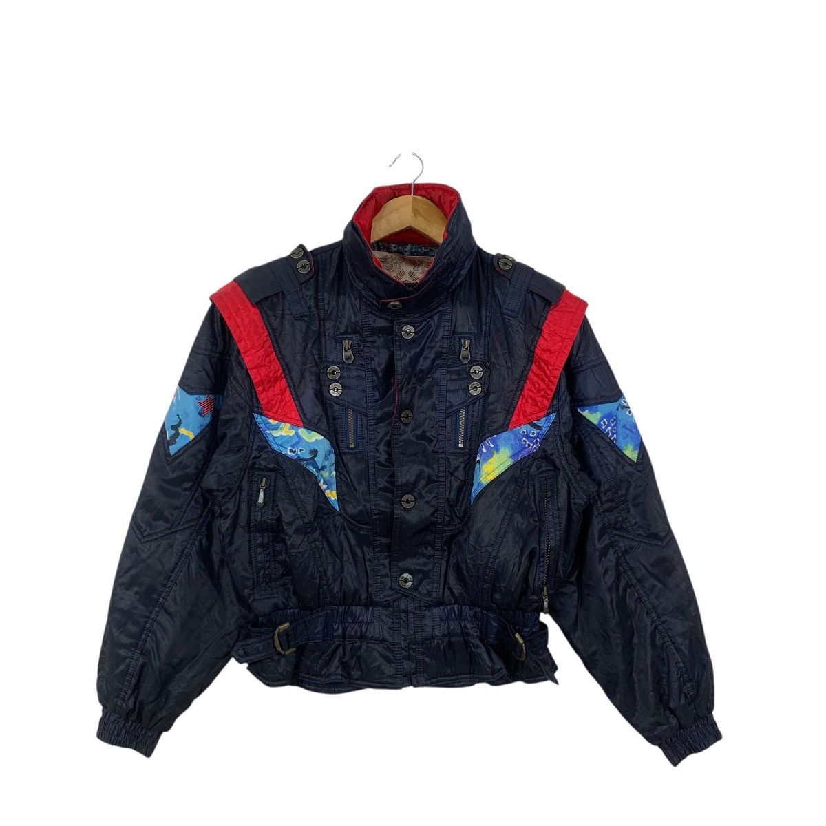 Descente Vintage DESCENTE WINDEX PRO Paisley AOP Winter Ski Jacket Size M / US 6-8 / IT 42-44 - 3 Thumbnail