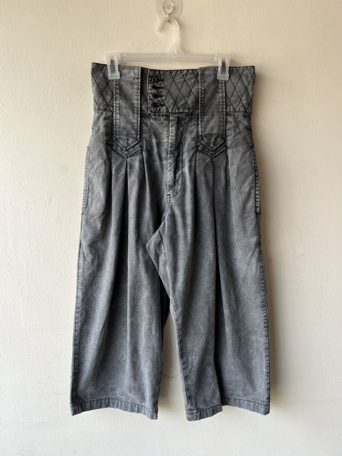 Bernhard Willhelm Archive Bernhard Willhelm High Waist Baggy Wide Cropped Pant Size US 29 - 2 Thumbnail
