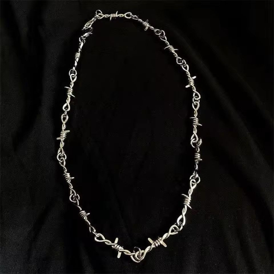 Jewelry Barb Wire Chain Necklace Size ONE SIZE - 4 Thumbnail