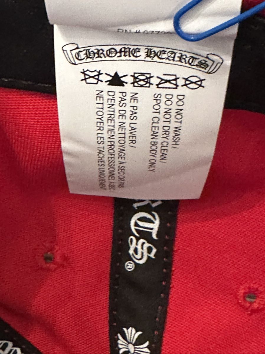 Chrome Hearts Chrome Hearts Red Baseball Hat Size ONE SIZE - 7 Thumbnail