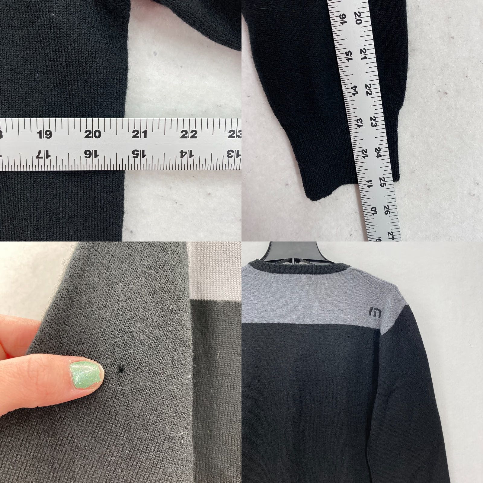 TravisMathew Travis Matthew Golf Merino Wool V-Neck Sweater Mens Medium Black Long Sleeve Pullover Size US M / EU 48-50 / 2 - 8 Thumbnail