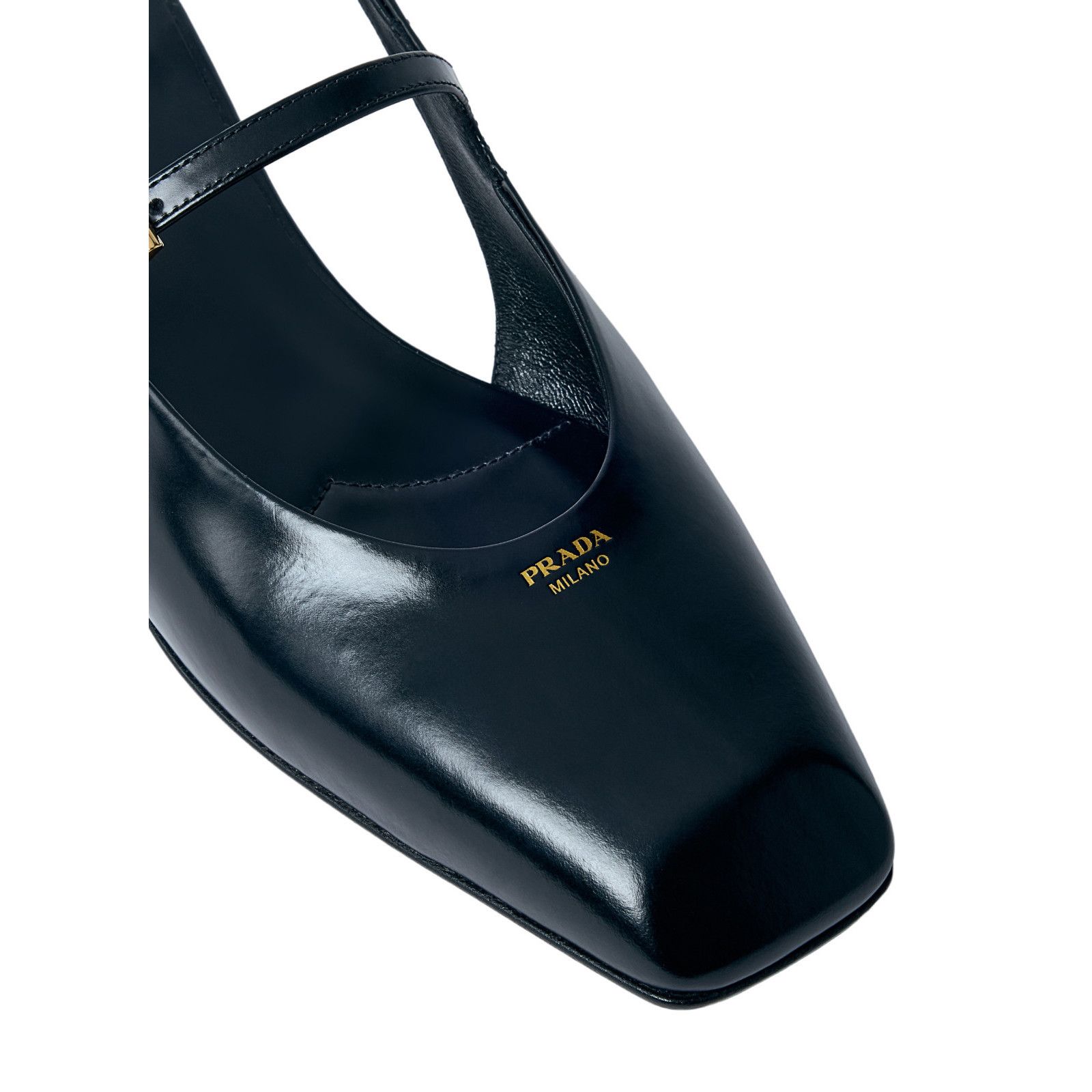 Prada PRADA $1120 Black Brushed Leather Slingback Ballerinas New & Size US 9 / IT 39 - 3 Thumbnail