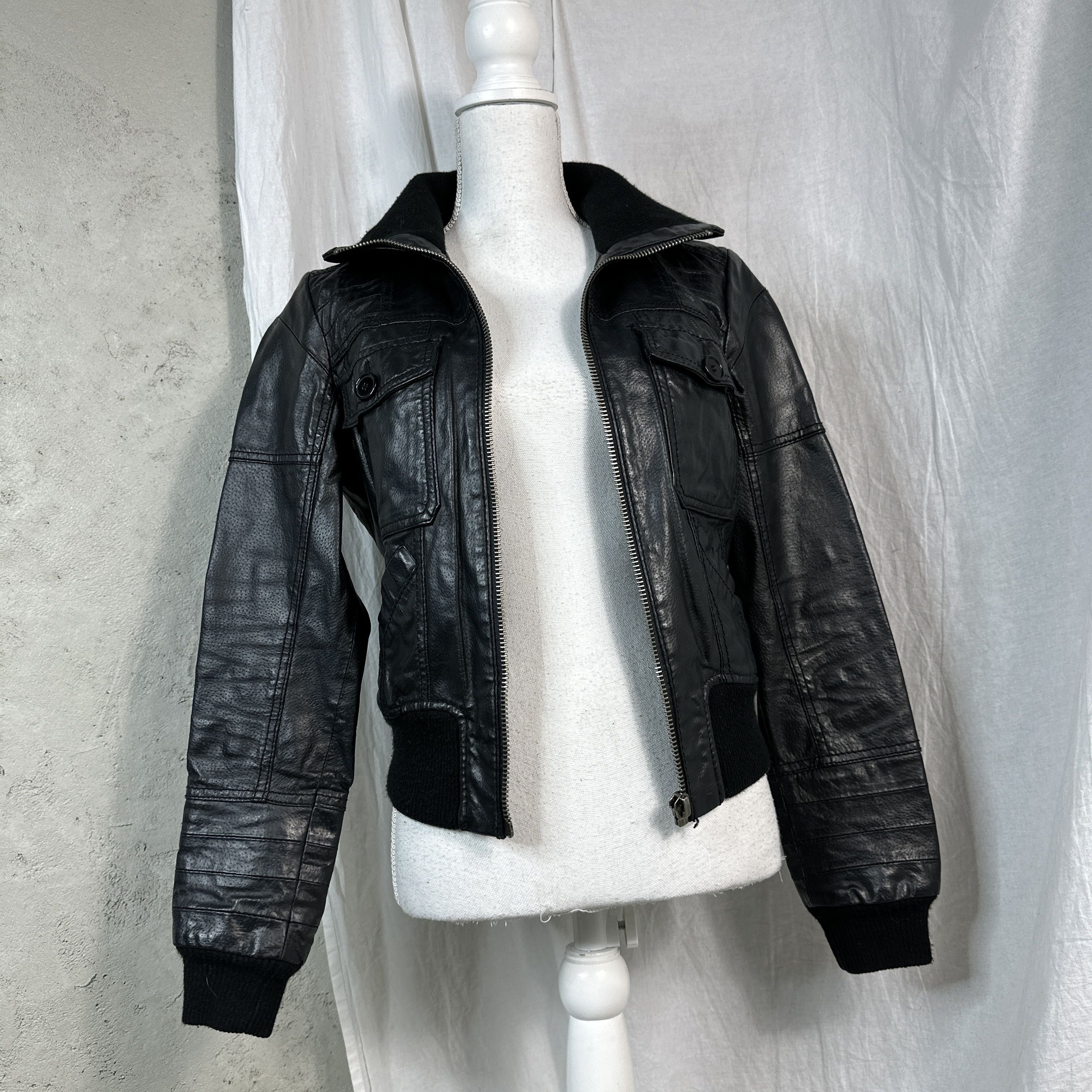 Vintage Vintage Avant-Garde Leather Jacket Size S / US 4 / IT 40 - 9 Thumbnail