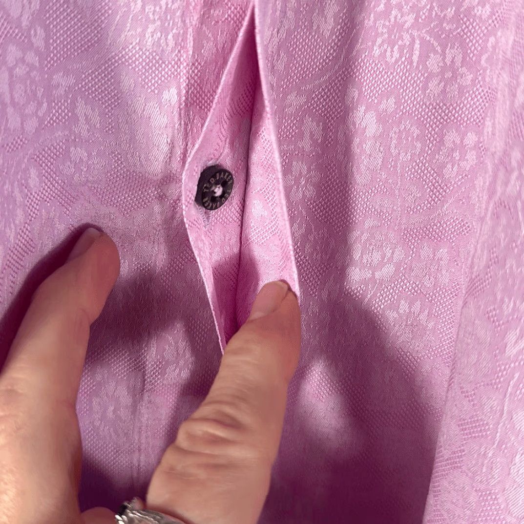 Ted Baker Ted Baker Dress Shirt Men 17.5 Pink Floral Cuff Link Shirt - Regular Size 17.5 Pink Floral Ted Baker Fashion Dress Shirt Mens Size 48R - 4 Thumbnail