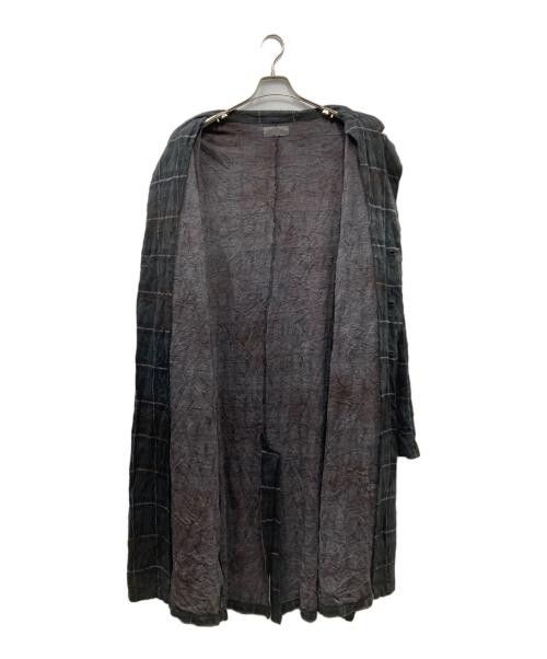 Yohji Yamamoto Yohji Yamamoto pour homme 20AW Dyed Check Gown Coat Size US L / EU 52-54 / 3 - 3 Thumbnail