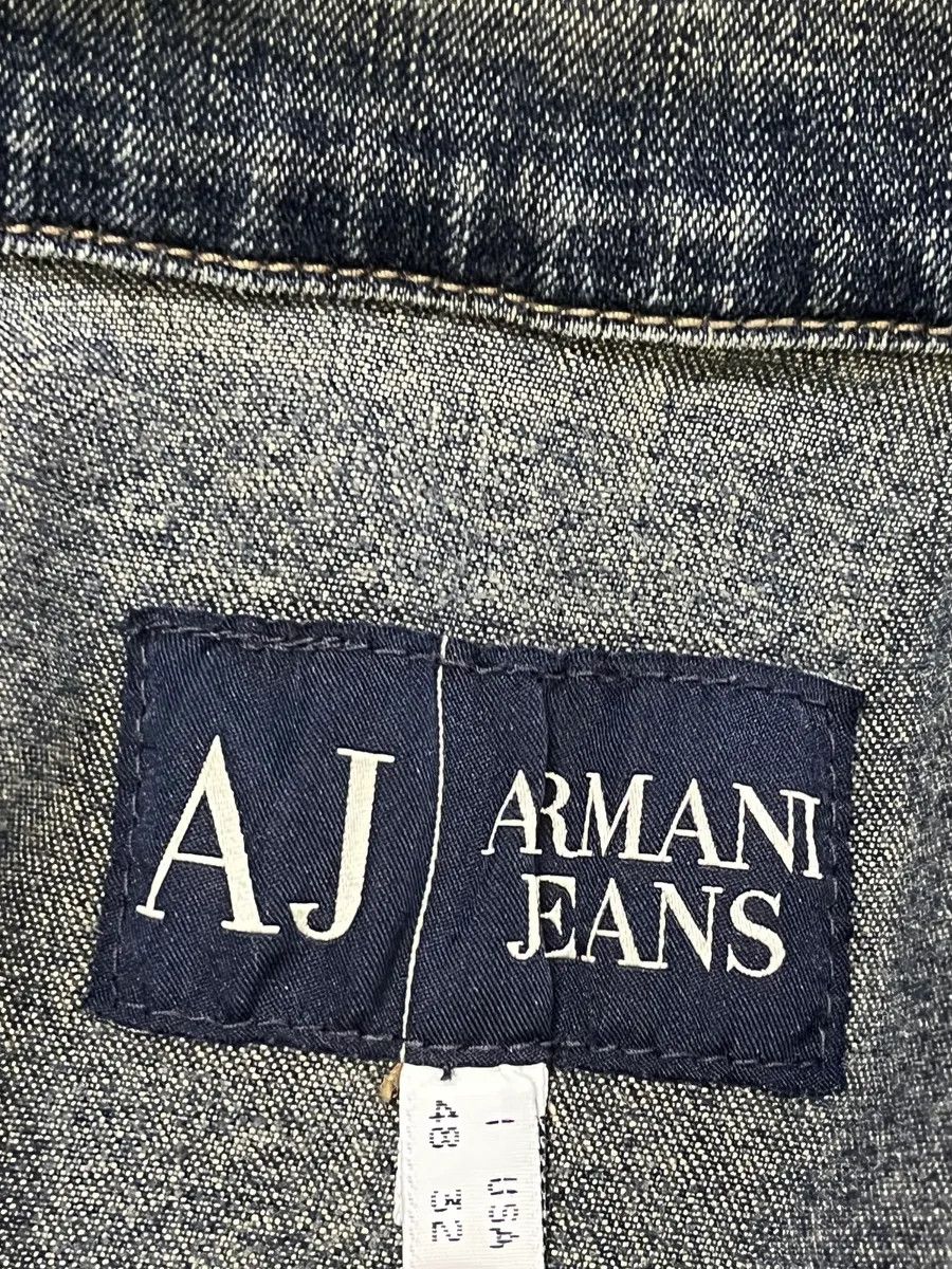 Armani 2000s Armani Blue Eroded Denim Jacket Size US S / EU 44-46 / 1 - 10 Thumbnail