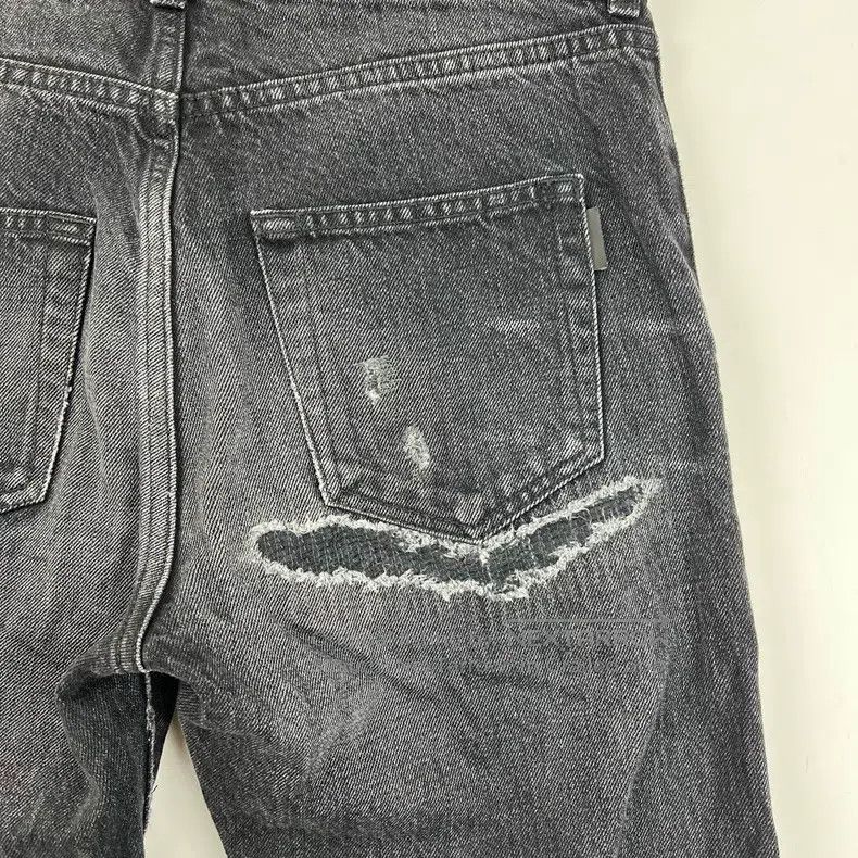Saint Laurent Paris Saint Laurent Paris Smoked Black Ripple Wash Denim Pants Size US 27 - 7 Thumbnail
