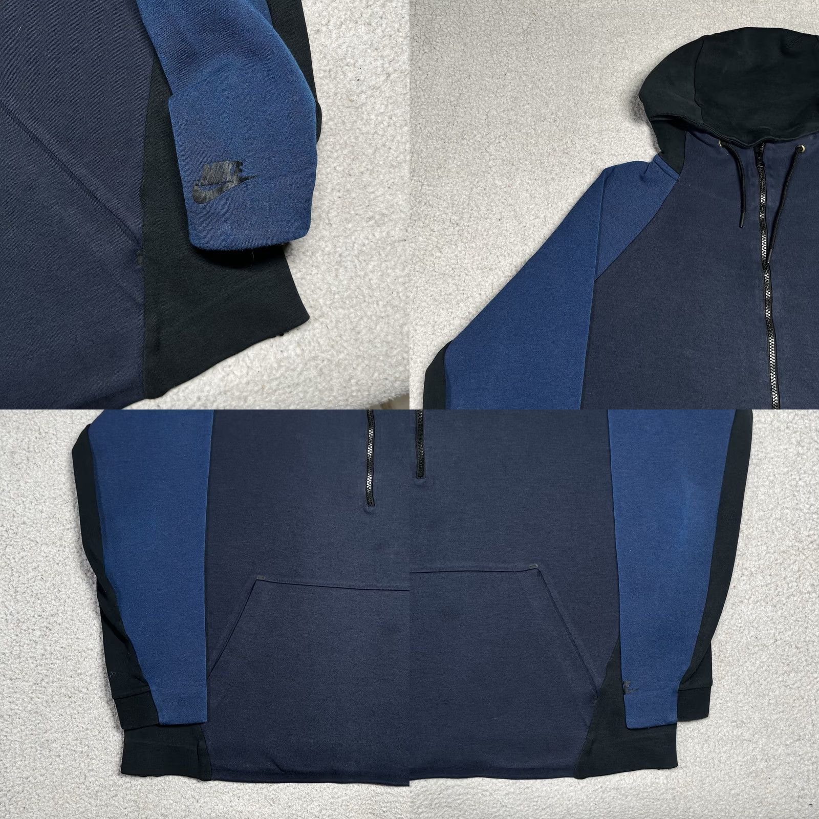 Nike Nike Tech Fleece Hoodie Mens XL Blue 1/2 Zip Pullover Jacket Sweatshirt Size US XL / EU 56 / 4 - 8 Thumbnail