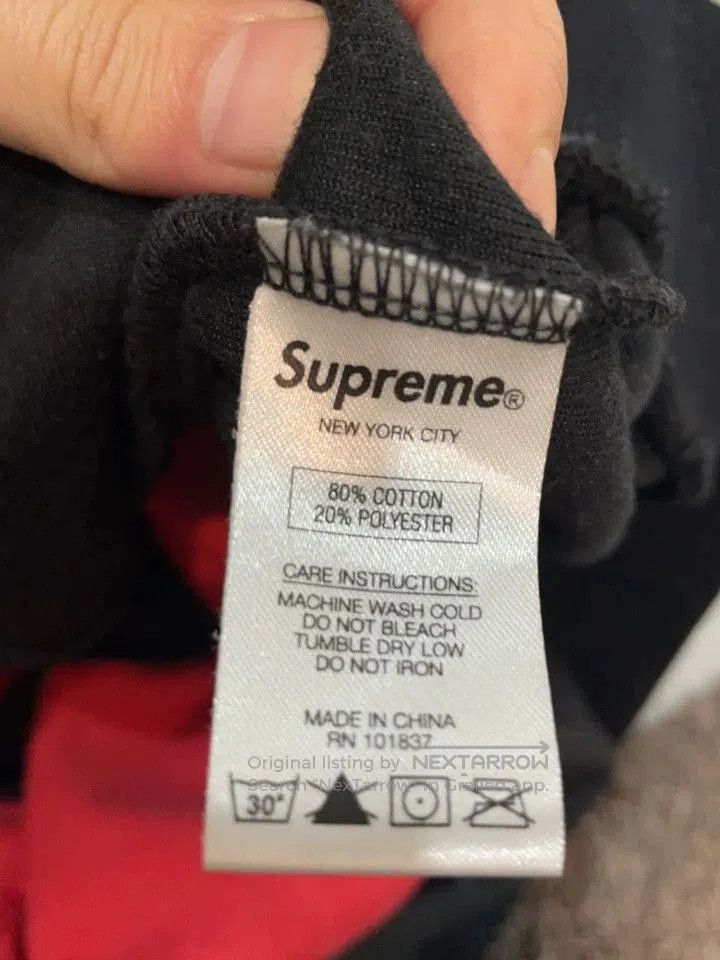 Supreme Supreme Velvet High Neck Black Red Hoodie. Size US XL / EU 56 / 4 - 6 Thumbnail