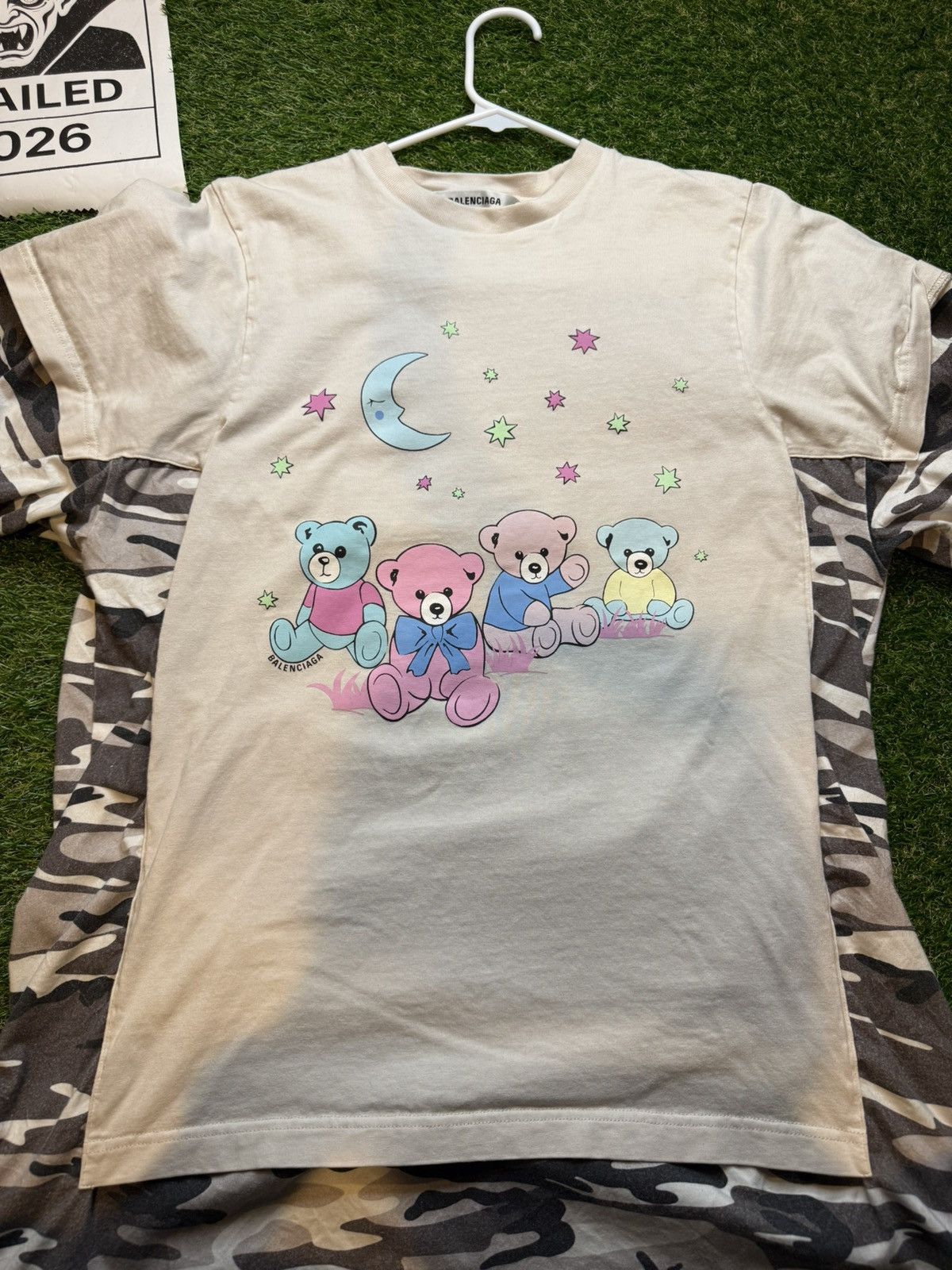 Balenciaga Balenciaga Double Layer Camo Bear T-Shirt Size US XS / EU 42 / 0 - 2 Thumbnail