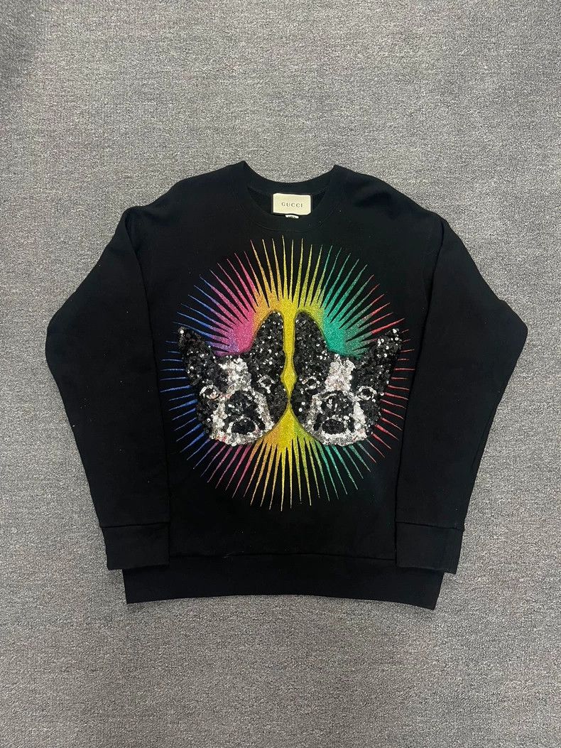 Gucci Gucci Sequin animal embroidery round-neck pullover long-sle Size US S / EU 44-46 / 1 - 1 Thumbnail