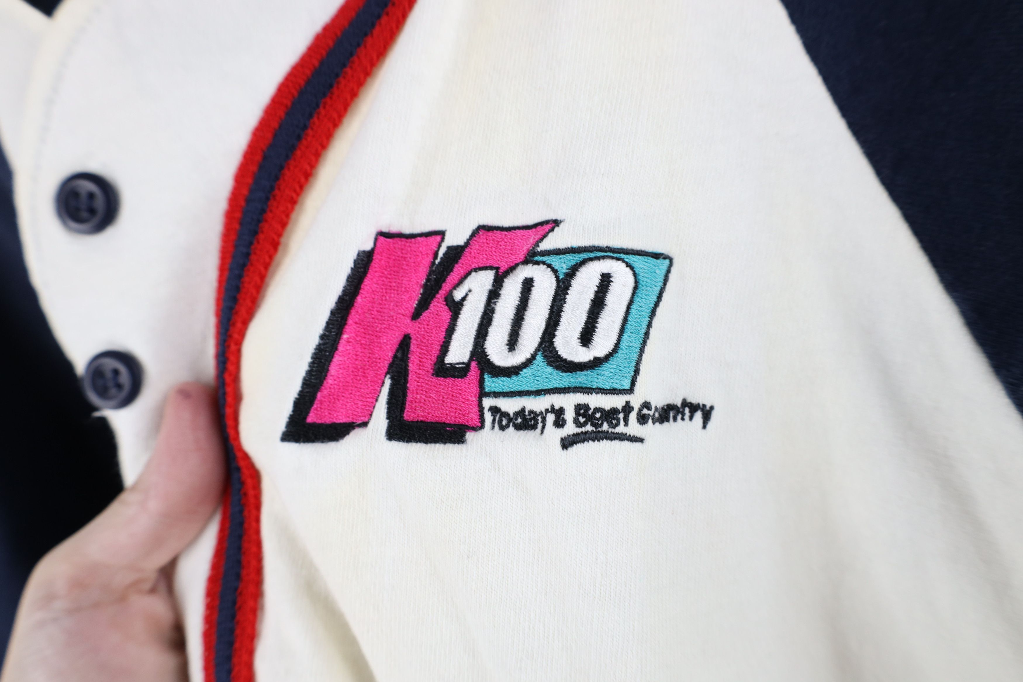 Vintage Vintage 90s K100 Radio Country Music Baseball Jersey USA Size US XL / EU 56 / 4 - 4 Thumbnail