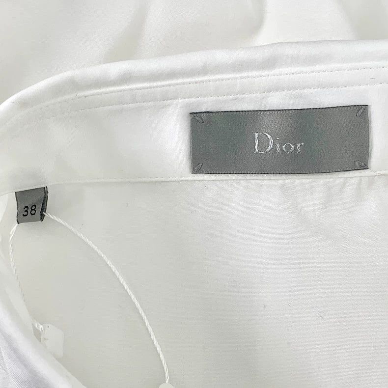 Dior Dior Size 38 White letter embroidered lapel cotton long-sl Size US XS / EU 42 / 0 - 5 Thumbnail