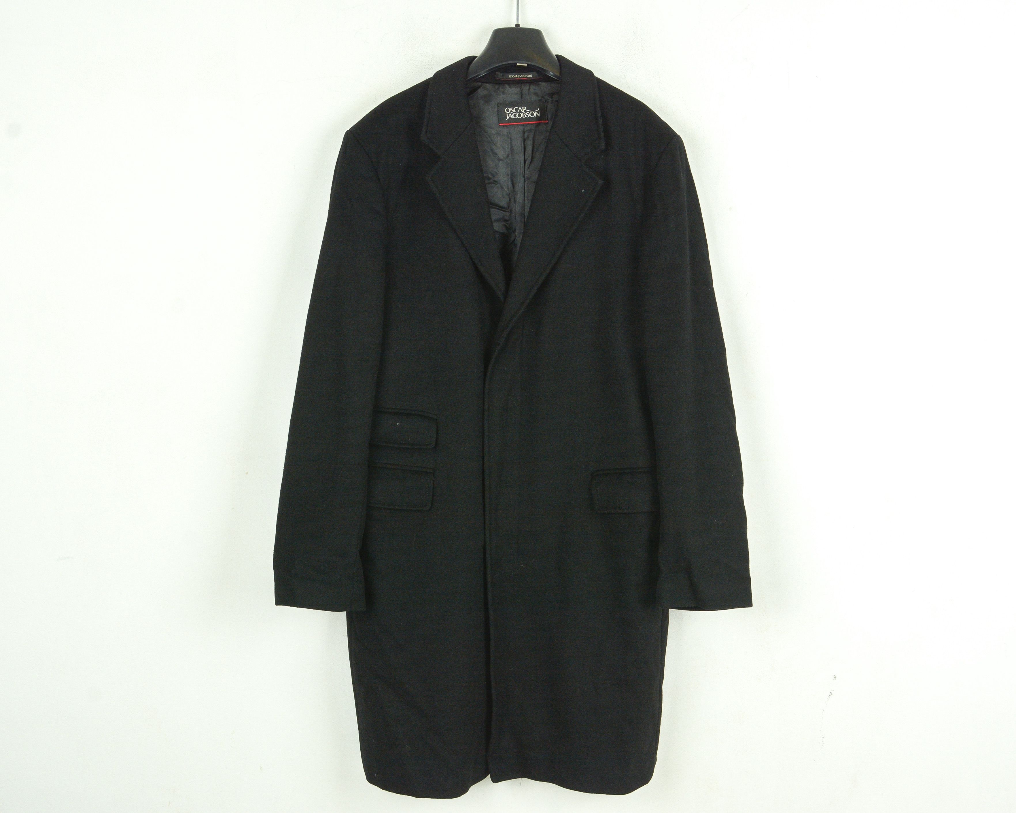 Oscar Jacobson Wool Jacket UK 42 US Car Over Coat Trench Black EU 52 Size US L / EU 52-54 / 3 - 1 Thumbnail