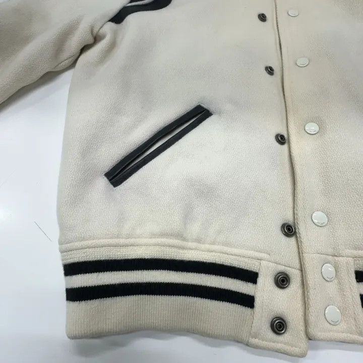 Saint Laurent Paris Saint Laurent White Striped Baseball Jacket-2507 Size US M / EU 48-50 / 2 - 9 Thumbnail