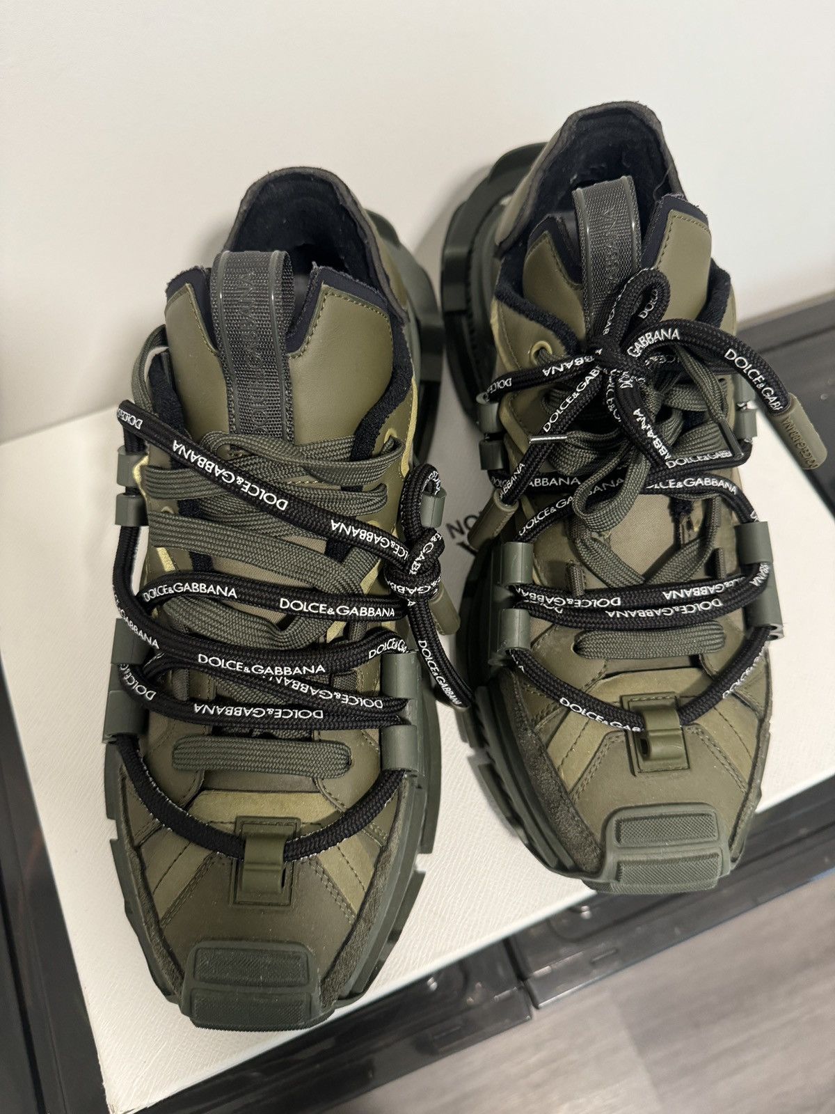 Dolce & Gabbana Dolce & Gabbana Space Runner Khaki Sneakers Size US 11 / EU 44 - 6 Thumbnail