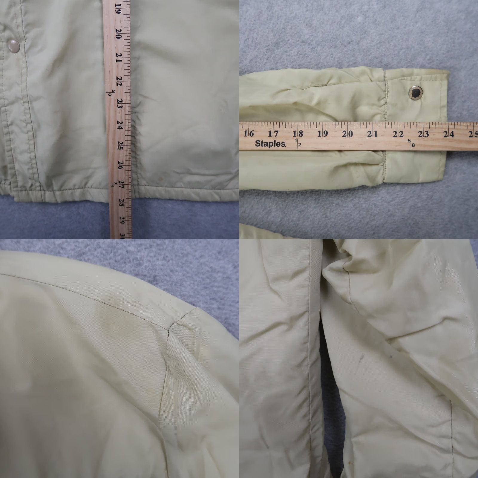 McGregor Vintage McGregor Nylon Jacket Mens 42 Beige Zip Lined USA Rockabilly 1970s Shirt Size US XS / EU 42 / 0 - 10 Thumbnail