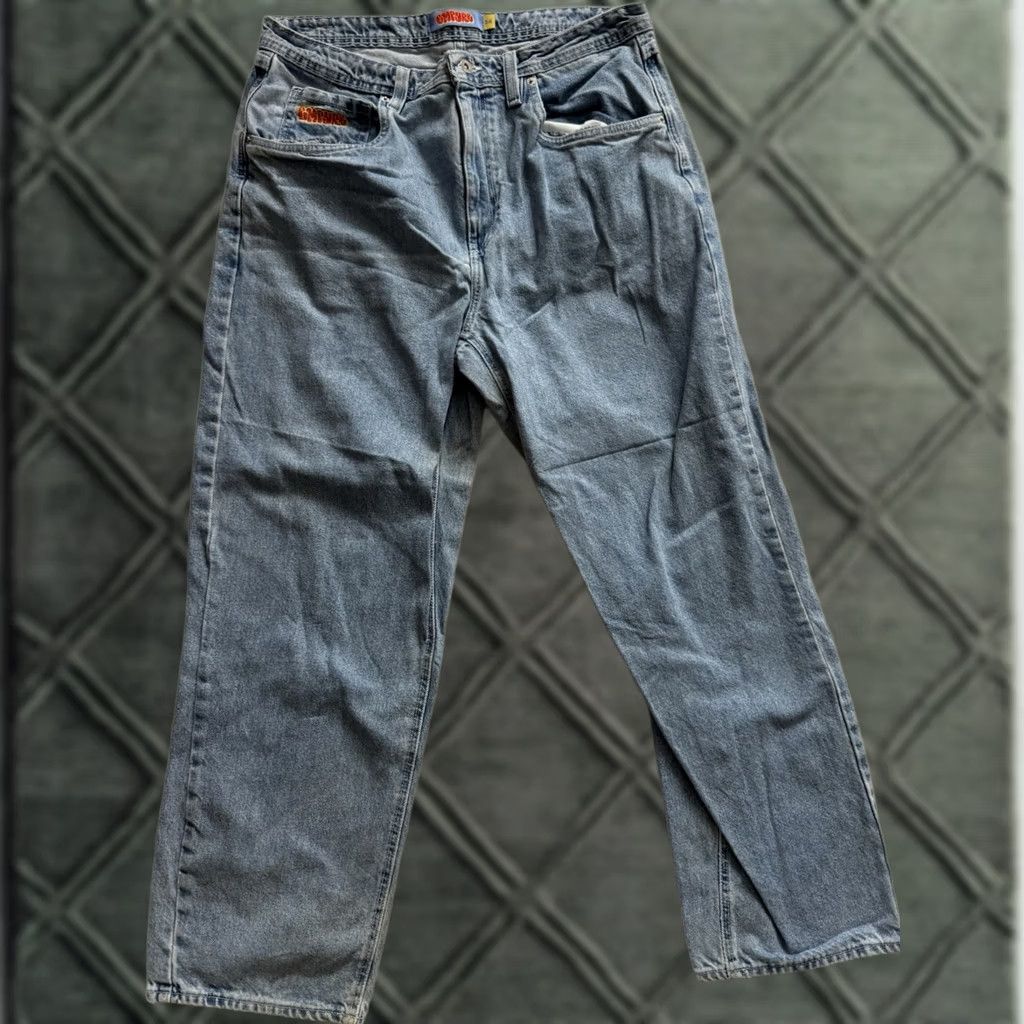 Empyre VINTAGE Empyre Jeans Men’s Relaxed Baggy Skater Jeans 34 Blue Embroidered Size US 34 / EU 50 - 1 Thumbnail