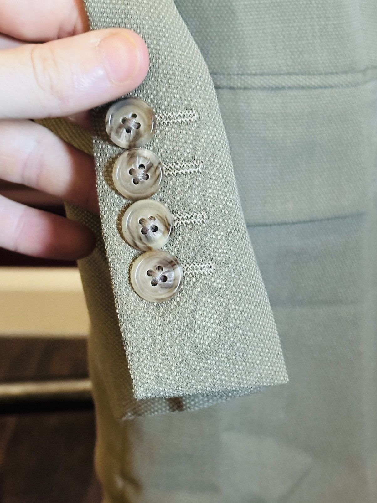 Corneliani SILK/VIRGIN WOOL knit gray/green jacket Italy Size 44R - 6 Thumbnail