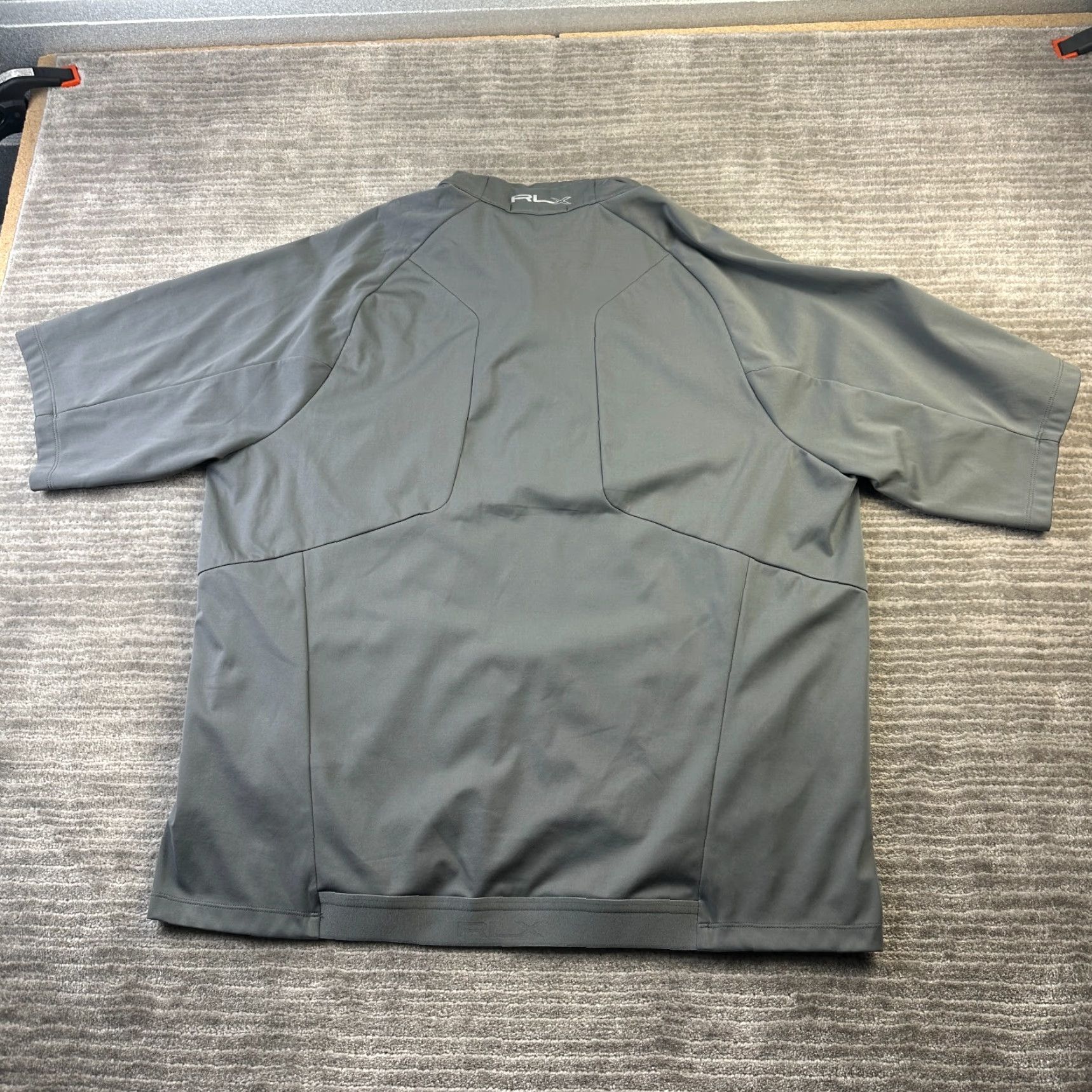 RLX Ralph Lauren RLX Ralph Lauren Jacket Mens XL Gray Half Zip Performance Short Sleeve Size US XL / EU 56 / 4 - 2 Thumbnail