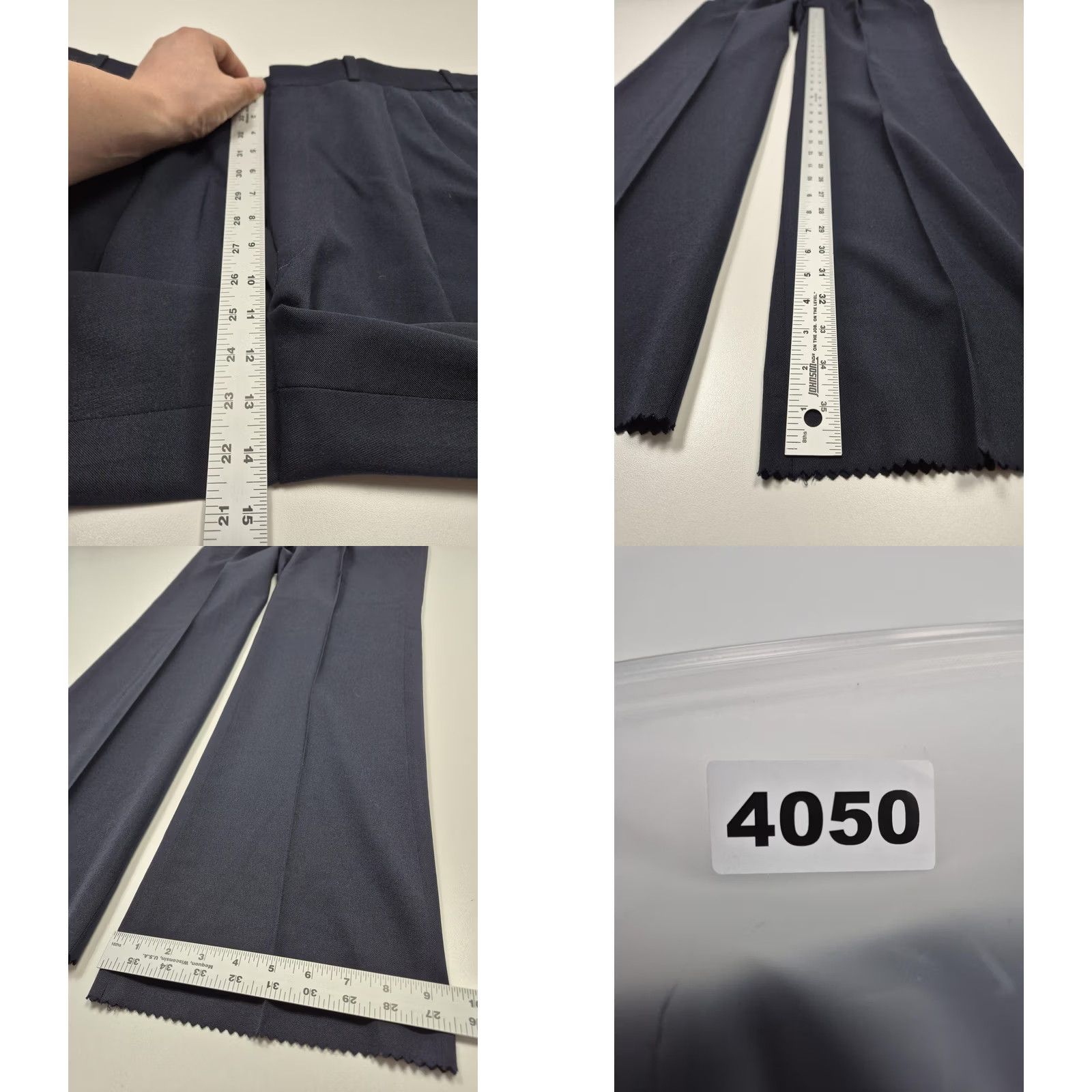 Vintage VTG Jaymar Dress Pants Mens 38x36 Blue Wool Pleated Straight Unhemmed NWT USA Size US 38 / EU 54 - 8 Thumbnail