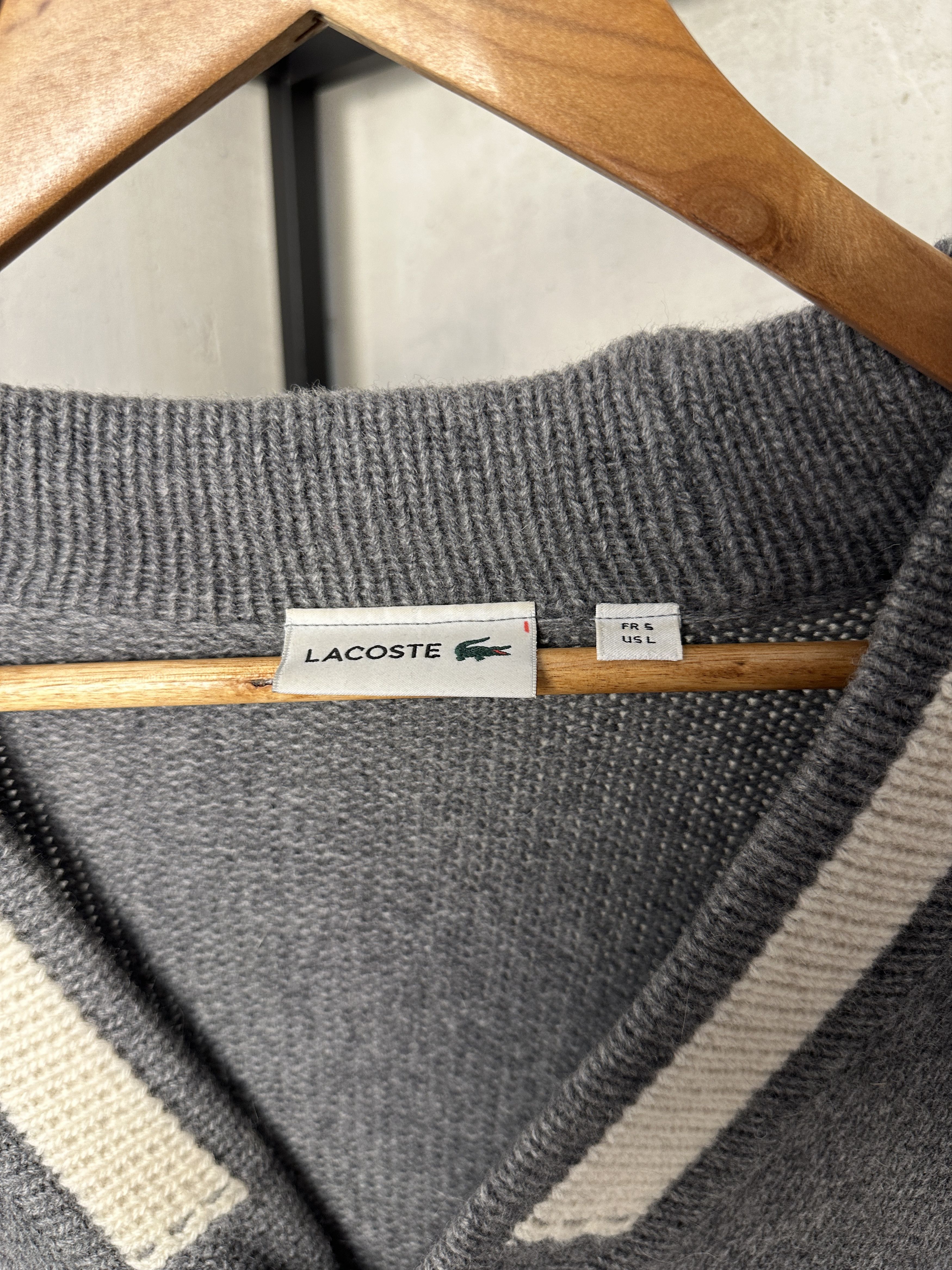 Lacoste Vintage Lacoste Wool Cardigan Size US L / EU 52-54 / 3 - 4 Thumbnail