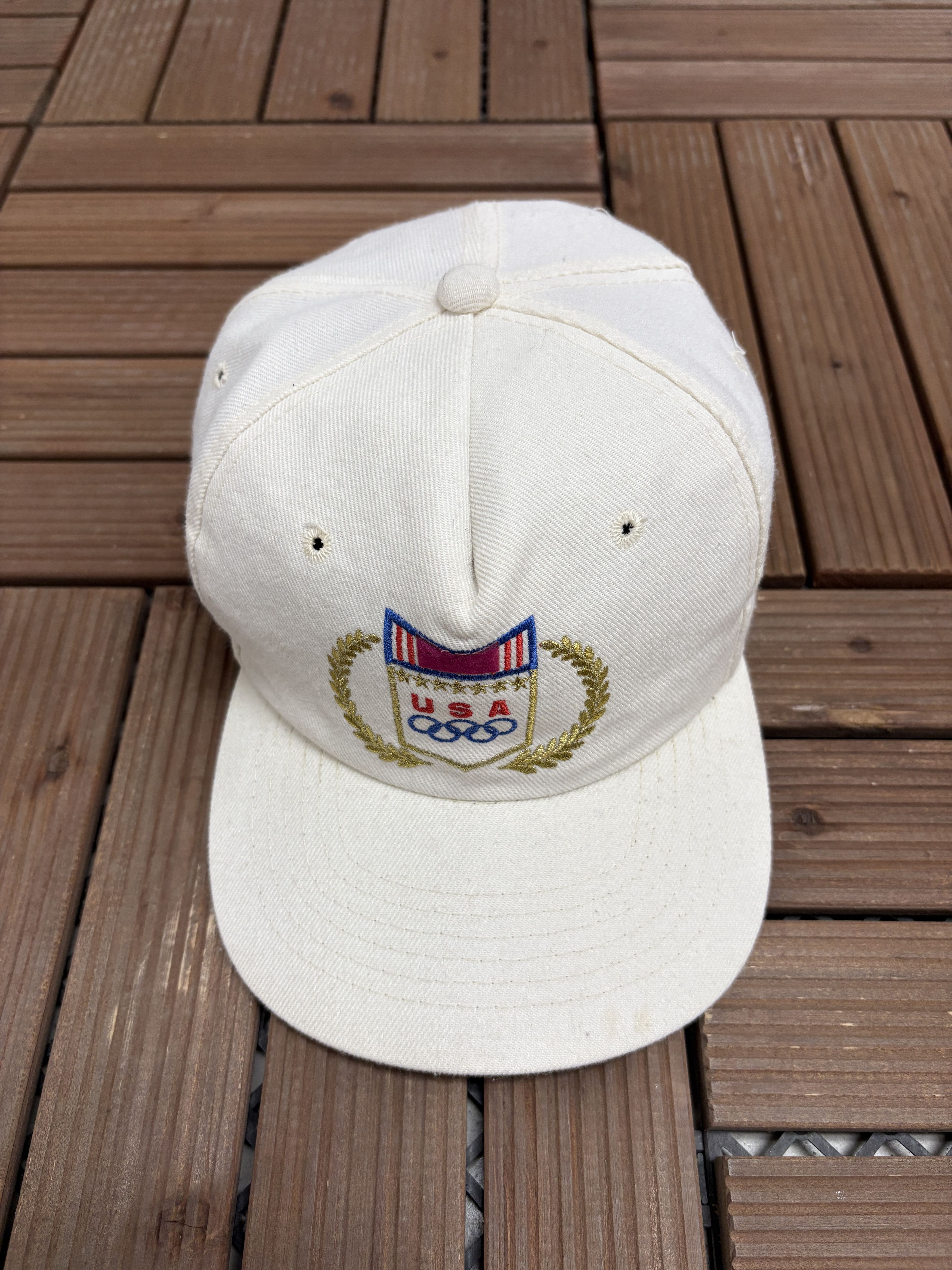 Vintage United States Olympics Vintage White Hat Cap Size ONE SIZE - 2 Thumbnail