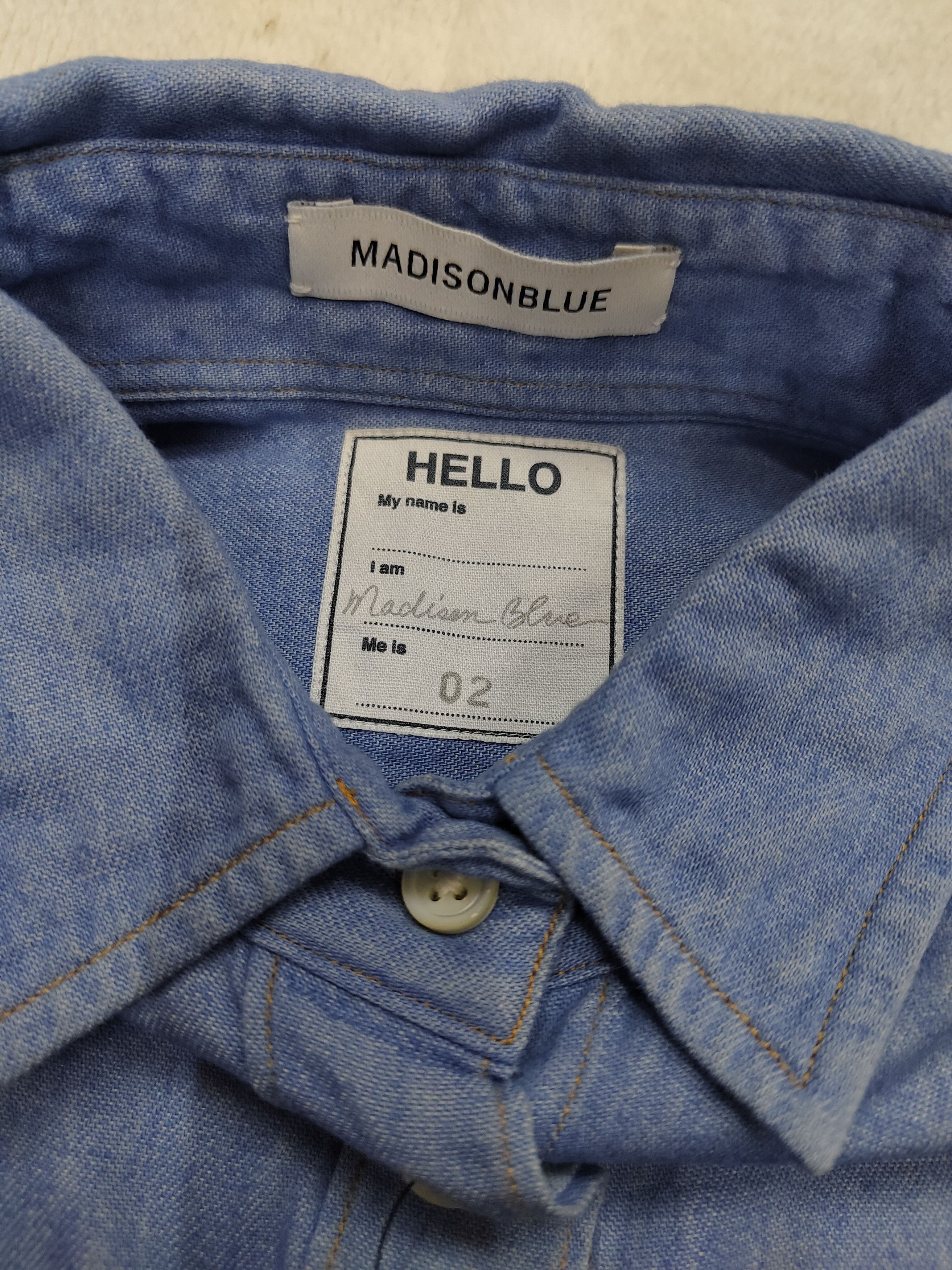 Madison 🇯🇵Madison Blue🇯🇵 Casual Denim Long Shirt Size US M / EU 48-50 / 2 - 4 Thumbnail