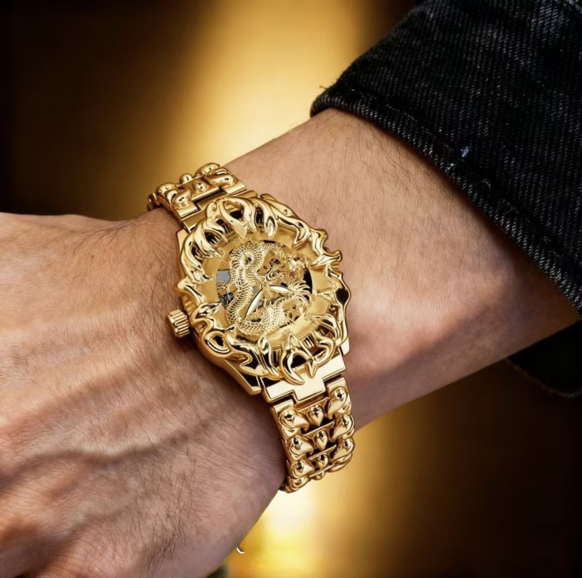 Other Dragon Skeleton custom Luxury Watch unique japanise design Size ONE SIZE - 2 Thumbnail