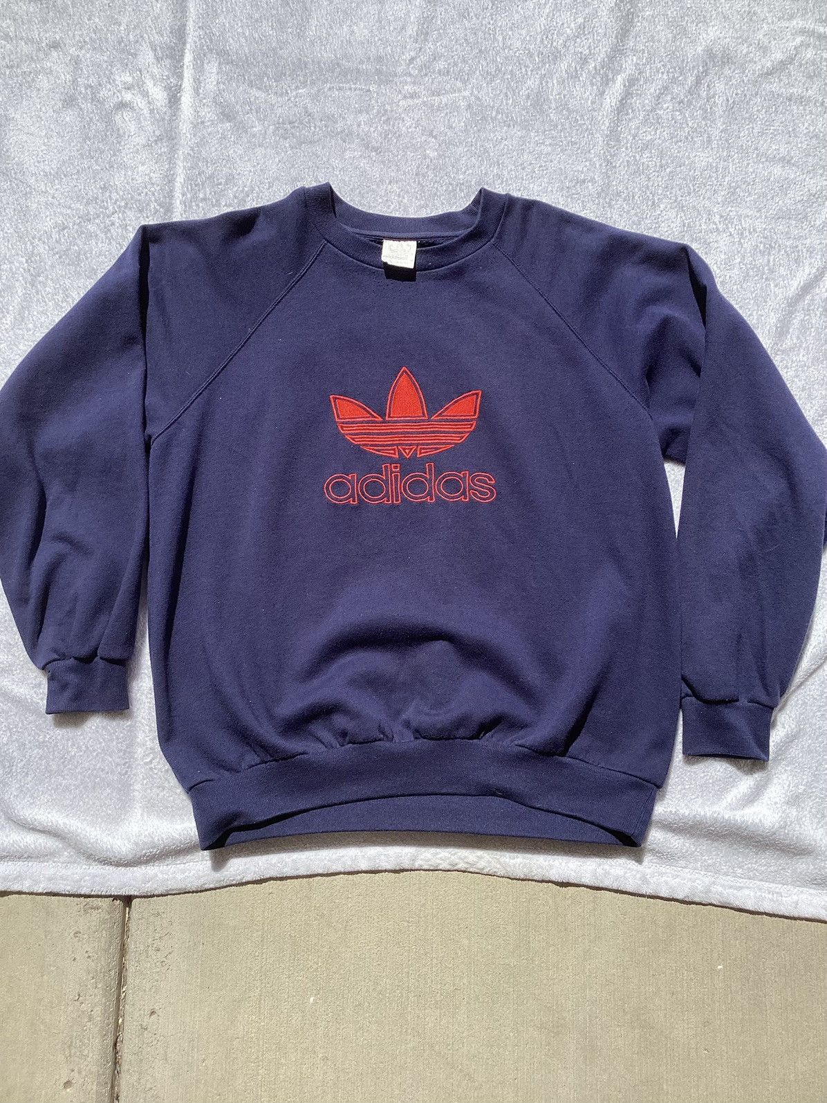Adidas × Vintage Vtg 1960s/70s Adidas embroidered logo sweatshirt Korea made Size US XL / EU 56 / 4 - 1 Thumbnail