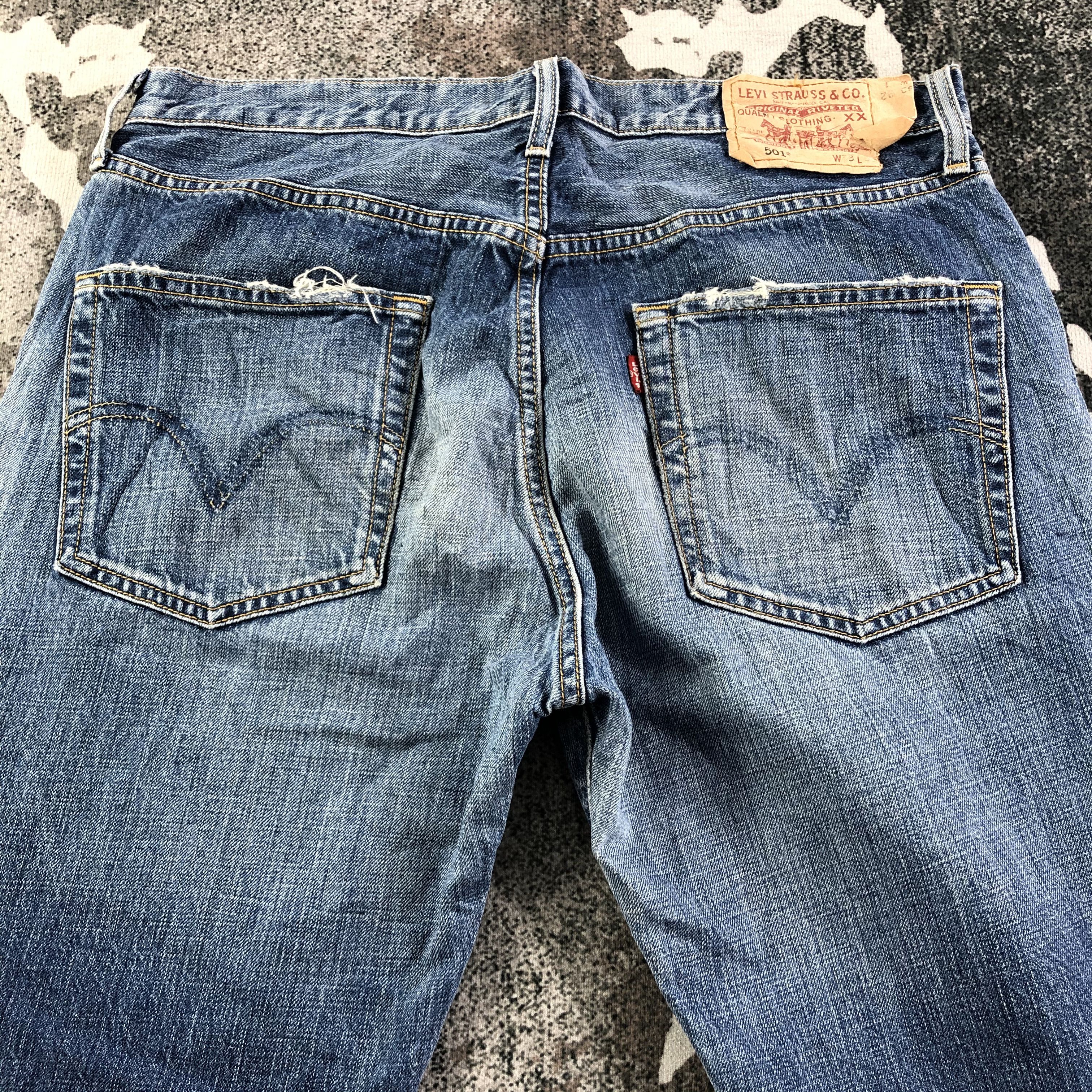Levi's Vintage Levis 501 Jeans Dirty Wash Denim KJ1782 Size US 32 / EU 48 - 4 Thumbnail