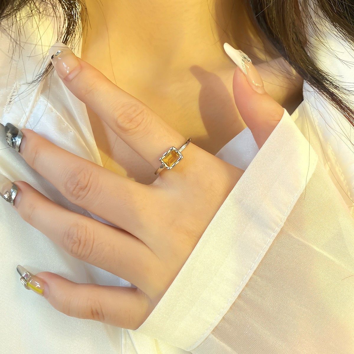 Jewelry Dark Jewelry Rings Open Size Chrome Ring (Size 7-13) Size ONE SIZE - 3 Thumbnail