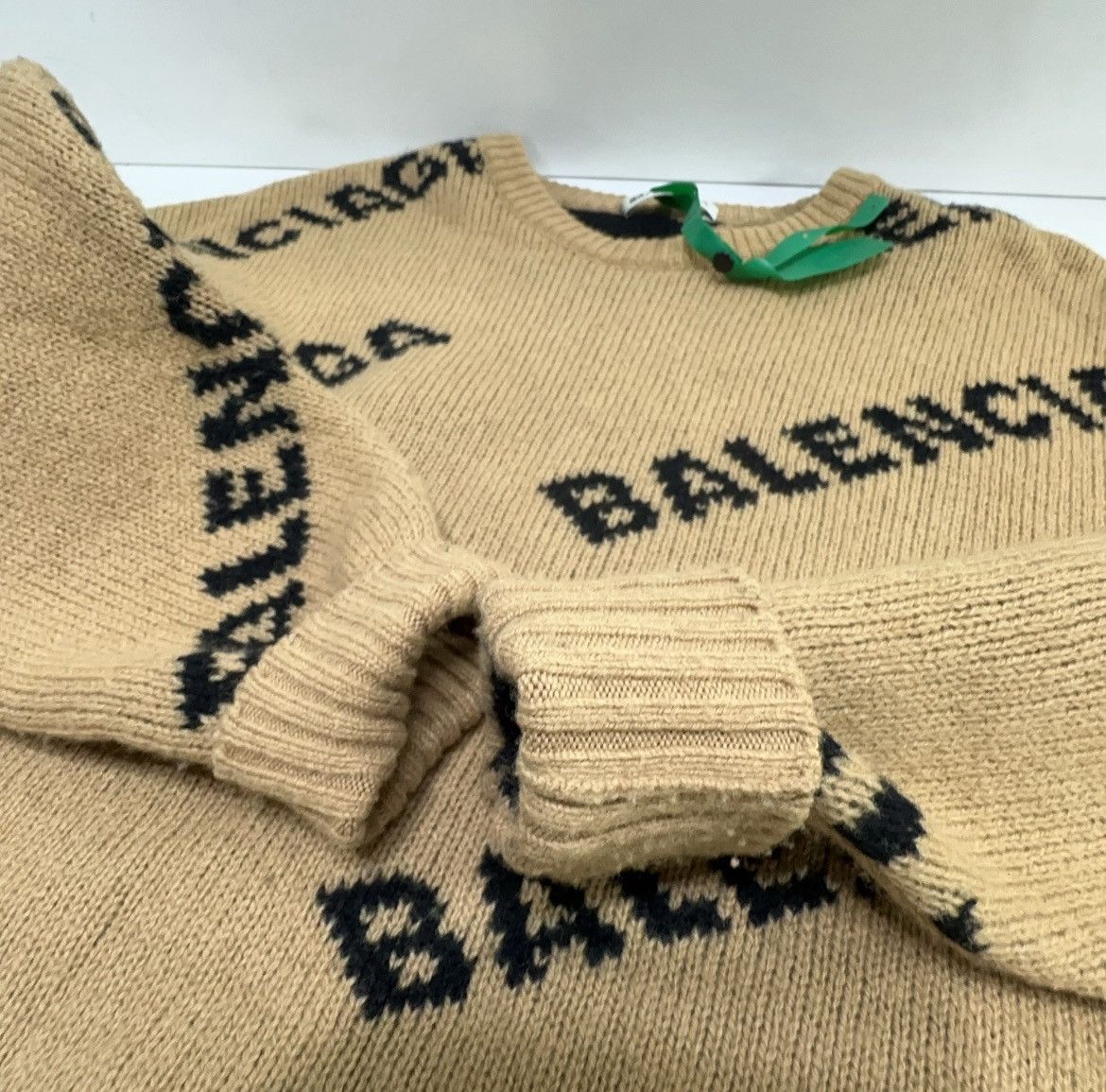 Balenciaga Balenciaga allover logo wool oversized sweater Size US XS / EU 42 / 0 - 6 Thumbnail