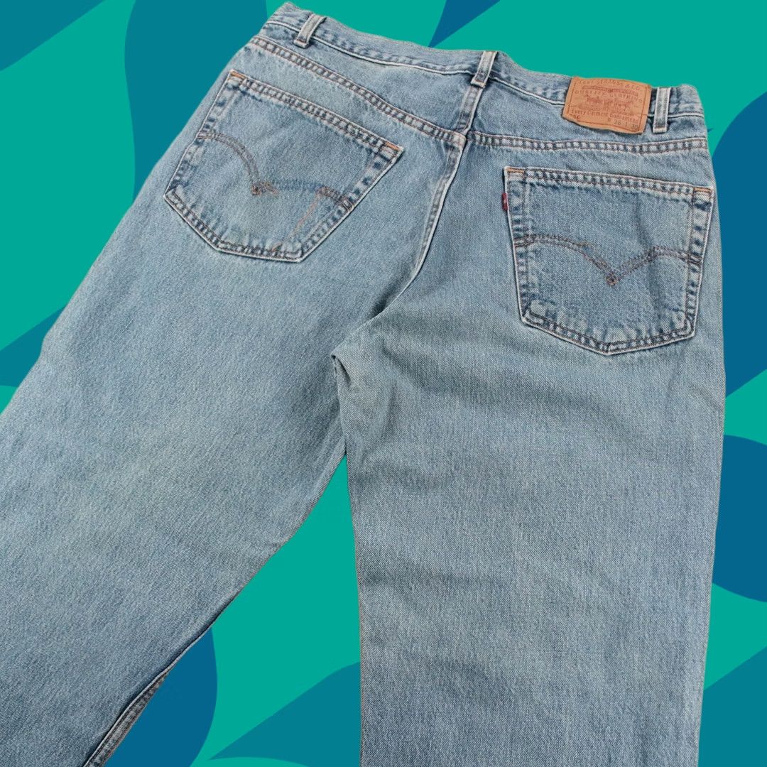 Levi's vtg LEVI'S 550 relaxed fit denim jeans 38x30 stonewash made usa y2k tag Size US 38 / EU 54 - 1 Thumbnail