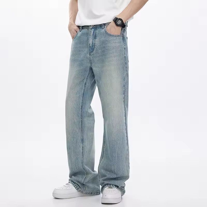 Jean Flared Streetwear Bootcut Light Blue Loose Y2k Jeans Size US 32 / EU 48 - 2 Thumbnail