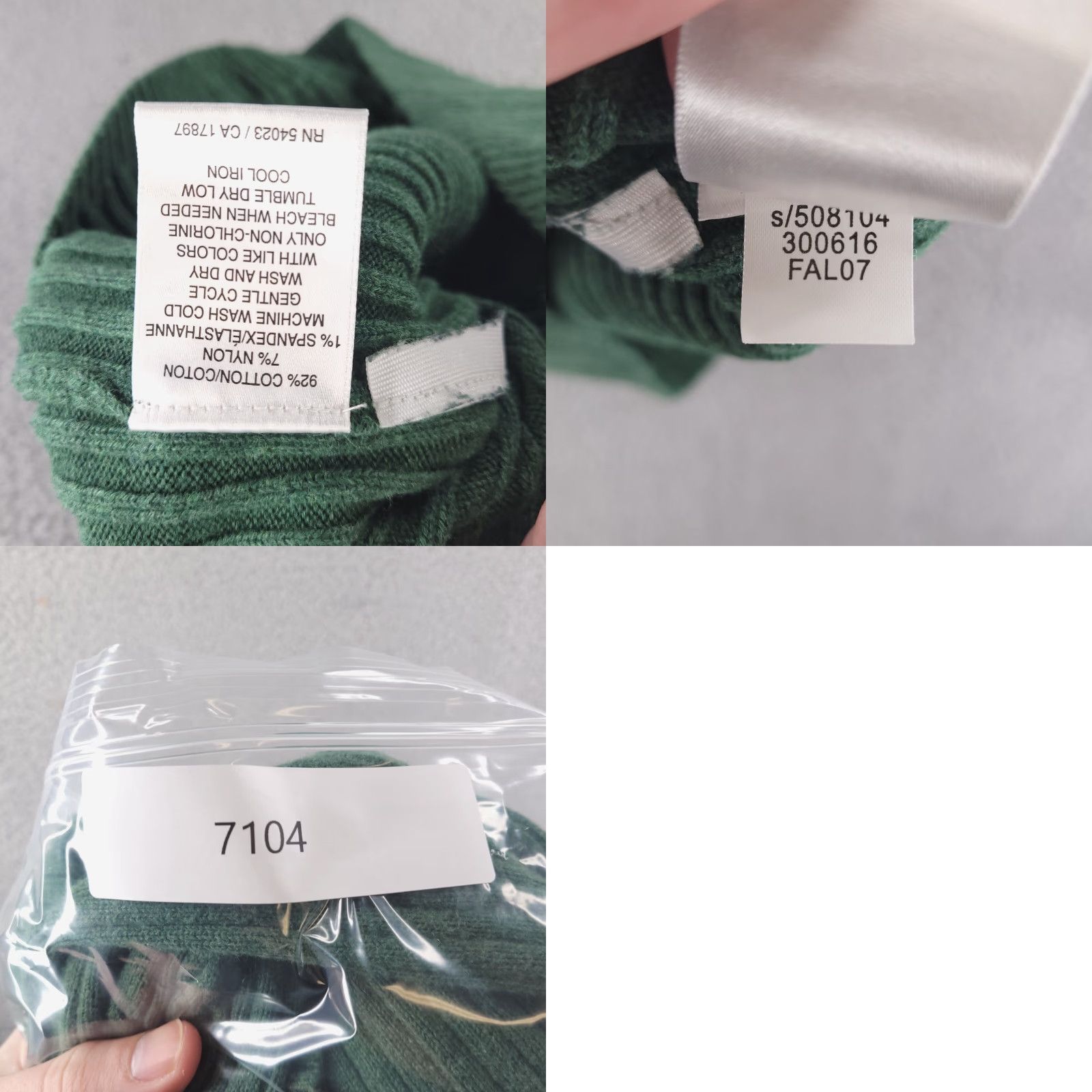 Old Navy Old Navy Sweater Womens Medium Green V-Neck Cable Knit Hooded Shirt Size M / US 6-8 / IT 42-44 - 8 Thumbnail